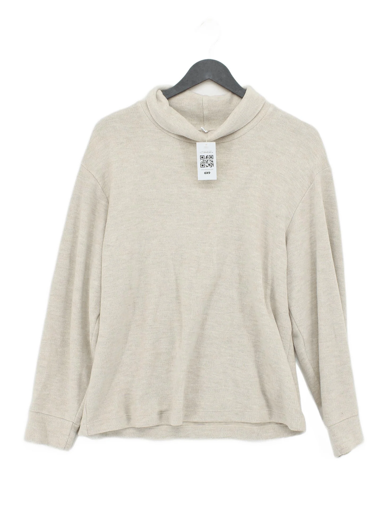 Uniqlo Women's Jumper S Cream Acrylic with Polyester Roll Neck Pullover