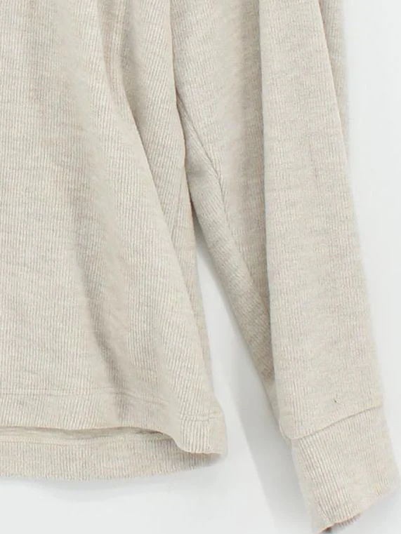 Uniqlo Women's Jumper S Cream Acrylic with Polyester Roll Neck Pullover - Image 4