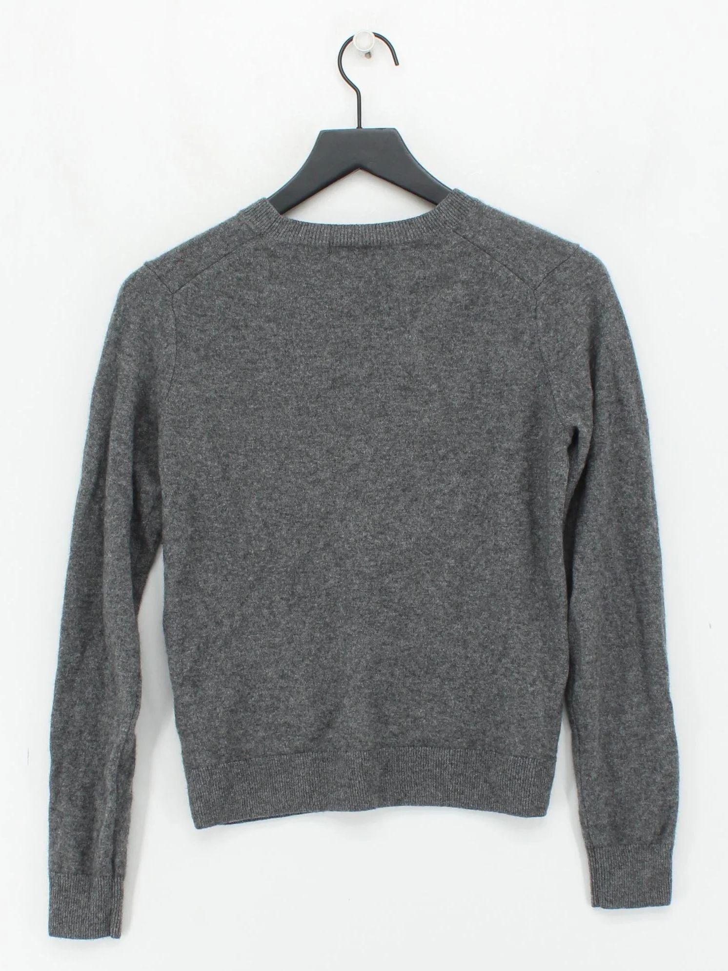 Uniqlo Women's Jumper S Grey 100% Cashmere Crew Neck Pullover - Image 2