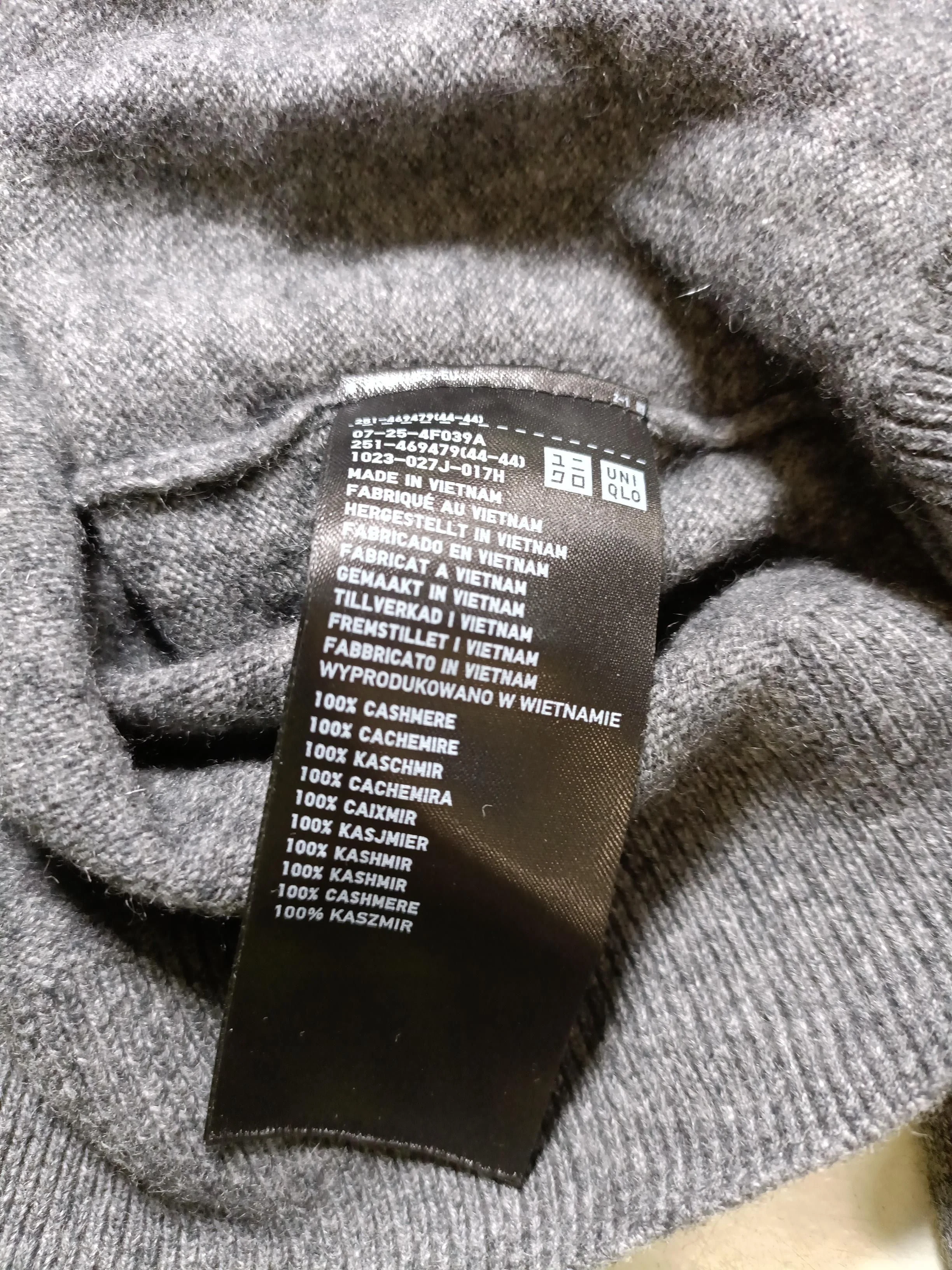 Uniqlo Women's Jumper S Grey 100% Cashmere Crew Neck Pullover - Image 6