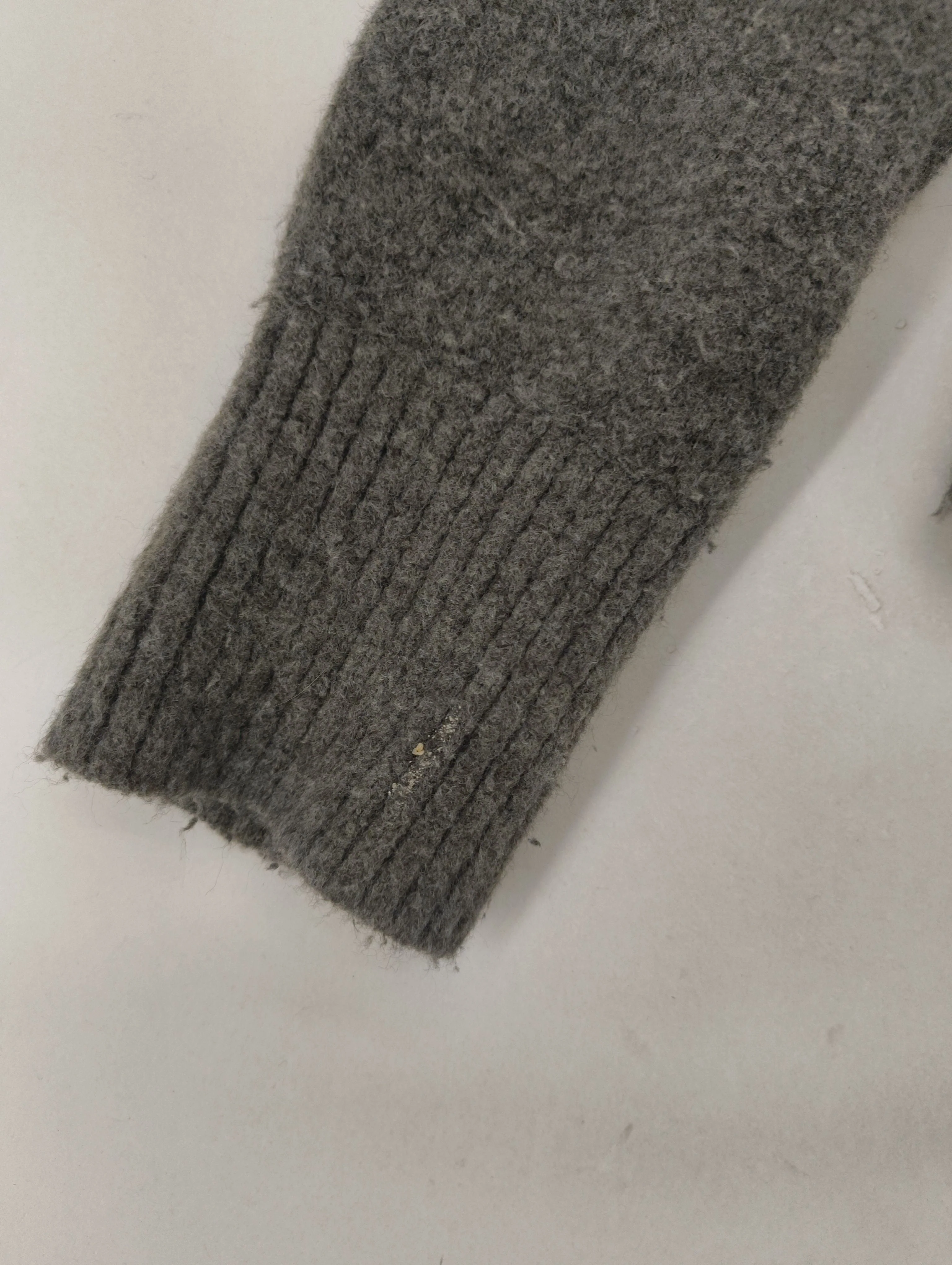 Uniqlo Women's Jumper S Grey 100% Wool Mock Neck Pullover - Image 5