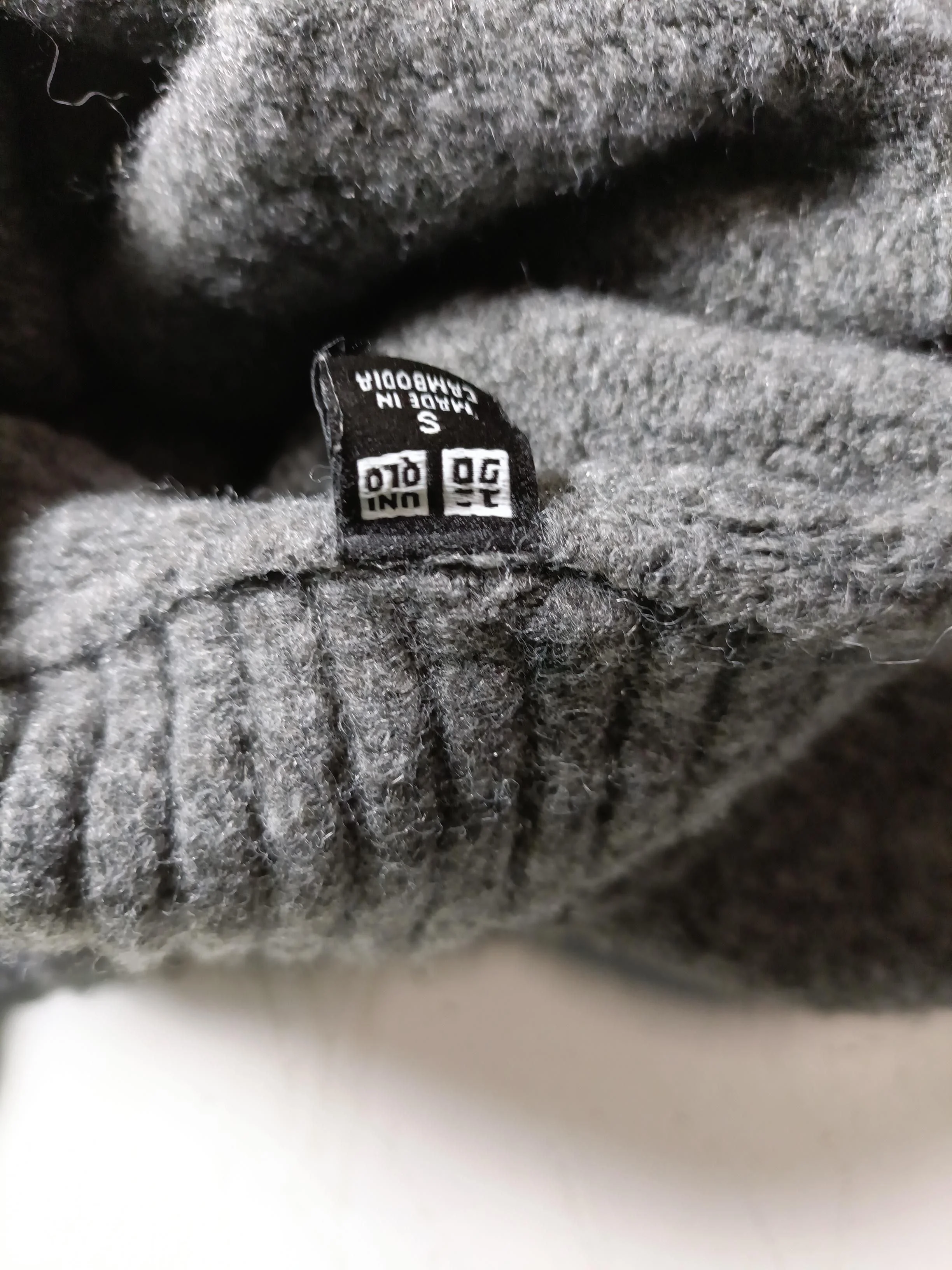Uniqlo Women's Jumper S Grey 100% Wool Mock Neck Pullover - Image 7