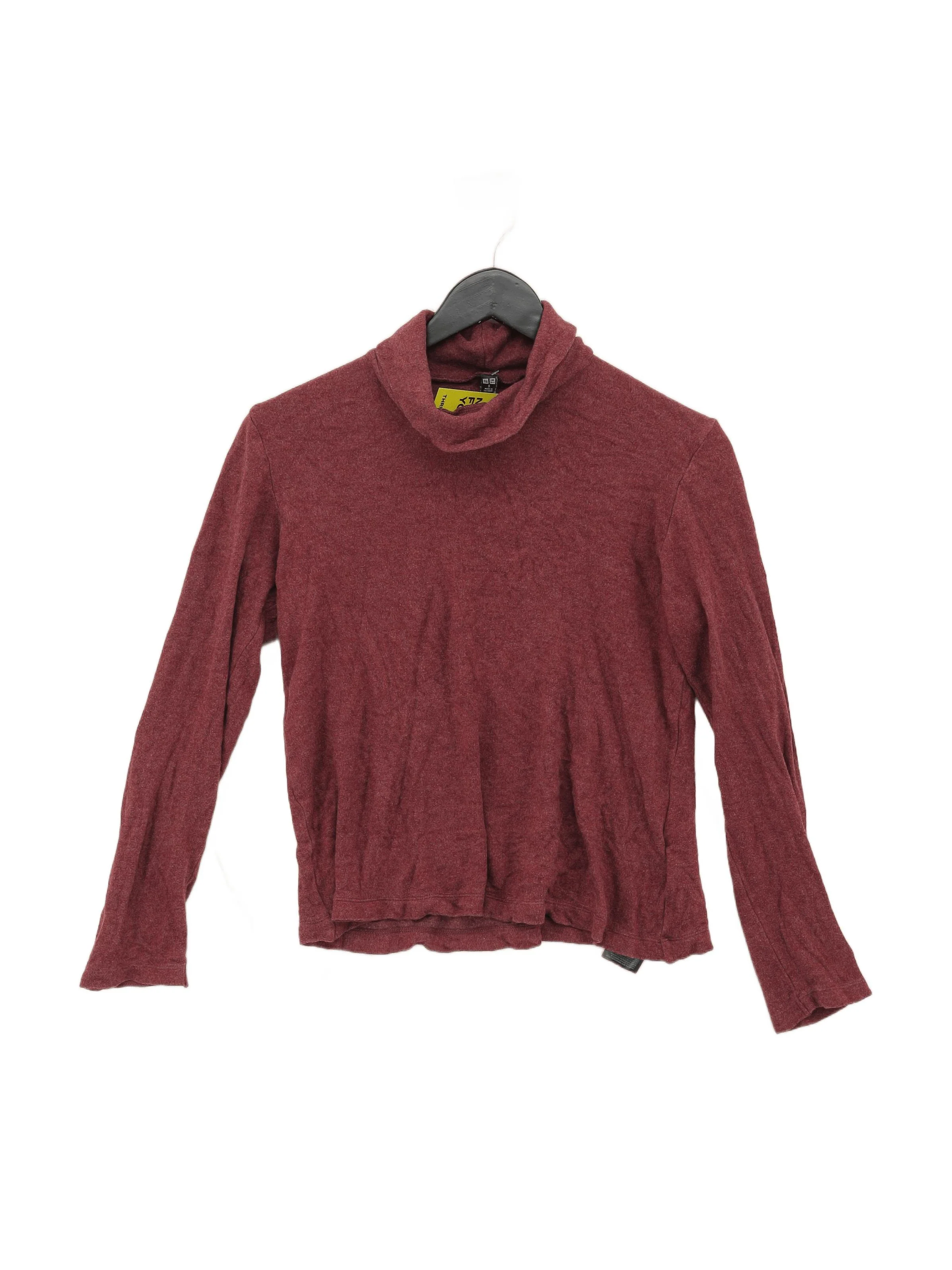 Uniqlo Women's Jumper S Red Acrylic with Viscose Roll Neck Pullover