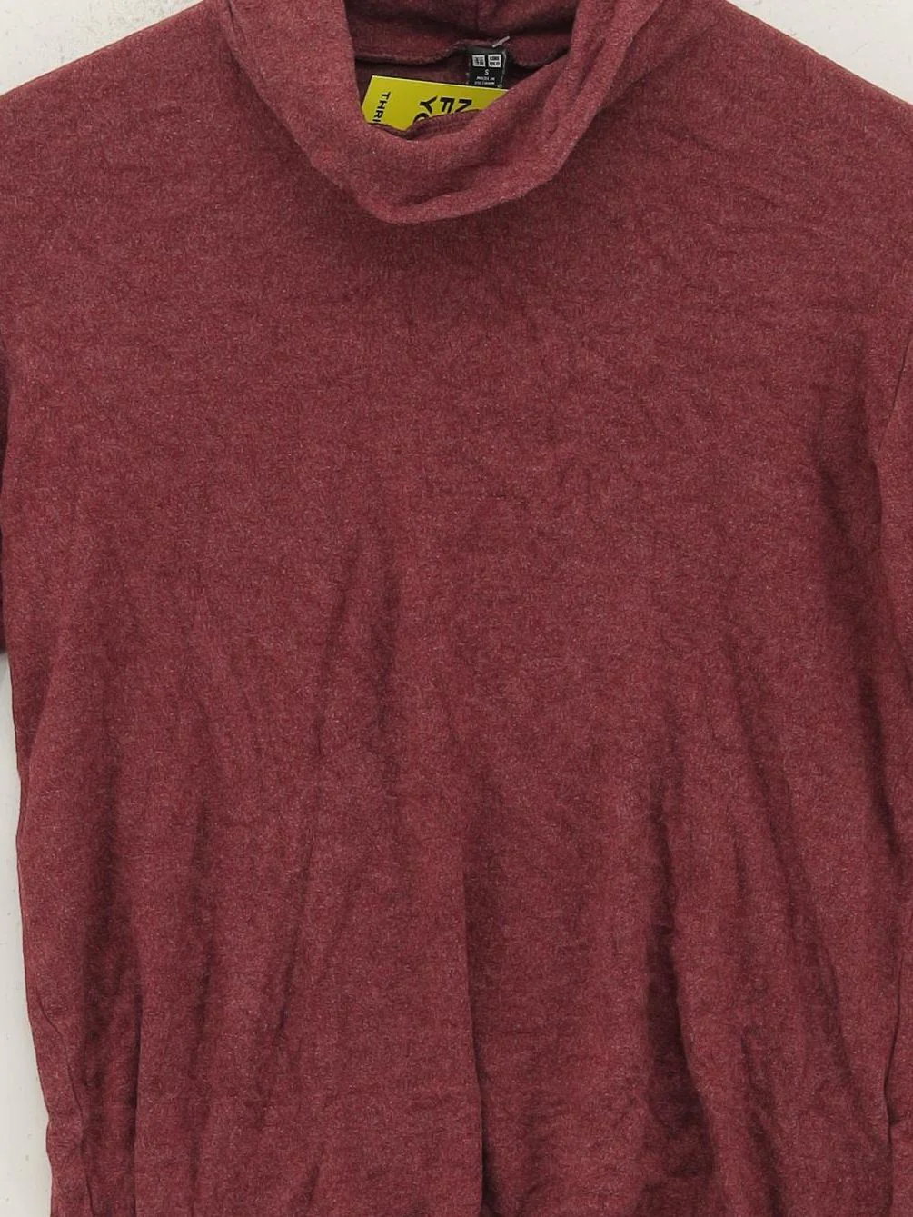 Uniqlo Women's Jumper S Red Acrylic with Viscose Roll Neck Pullover - Image 3