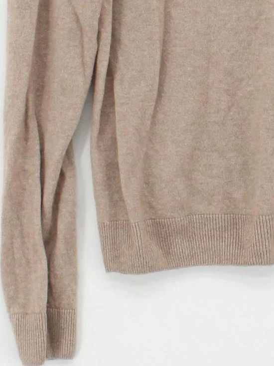 Uniqlo Women's Jumper S Tan 100% Cashmere Crew Neck Pullover - Image 4