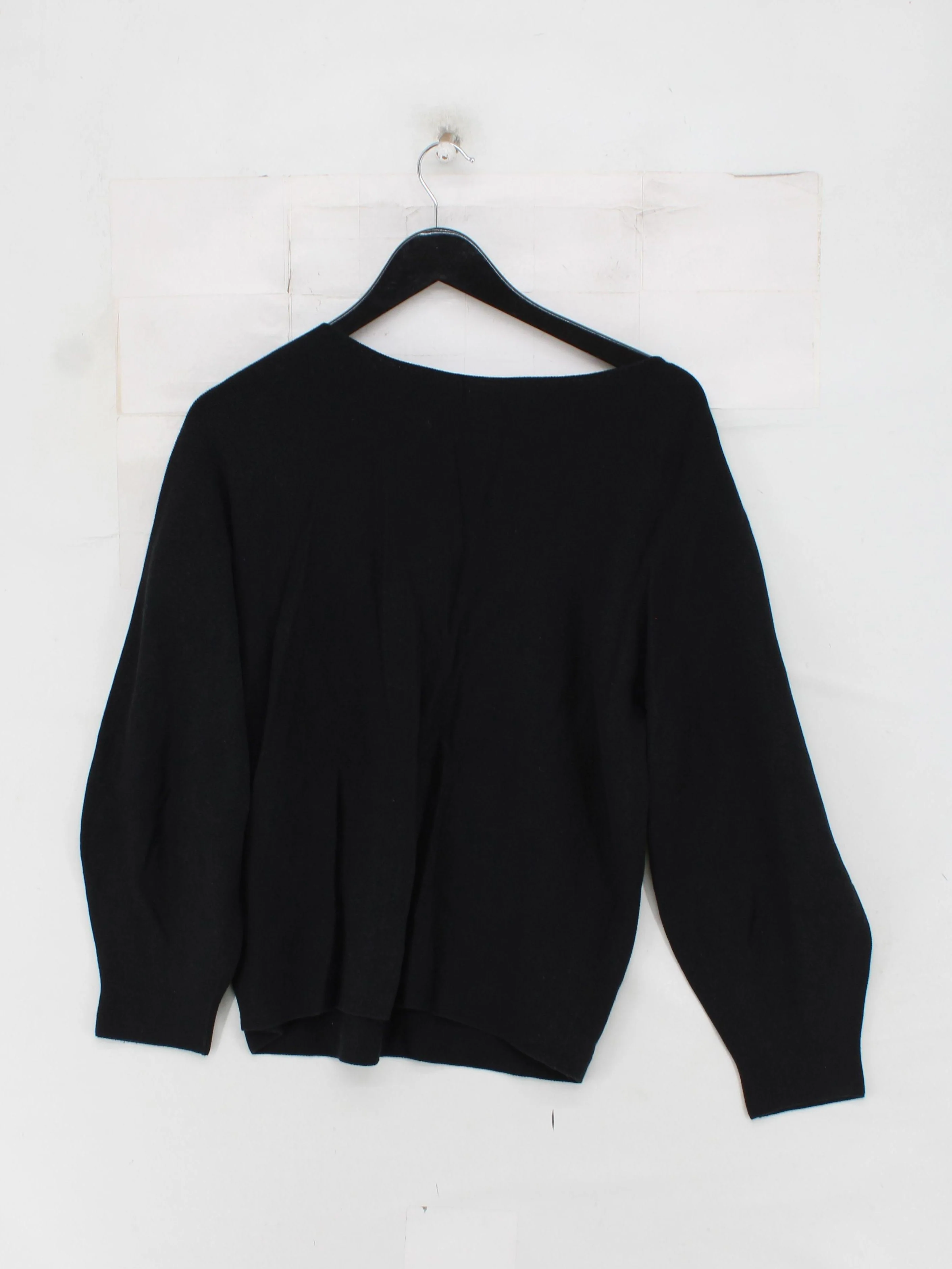 Uniqlo Women's Jumper XL Black 100% Other Round Neck Pullover - Image 2