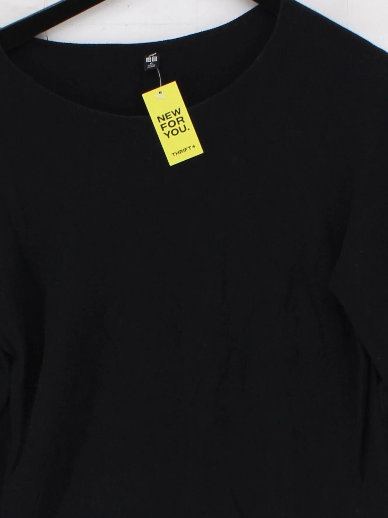Uniqlo Women's Jumper XL Black 100% Other Round Neck Pullover - Image 3