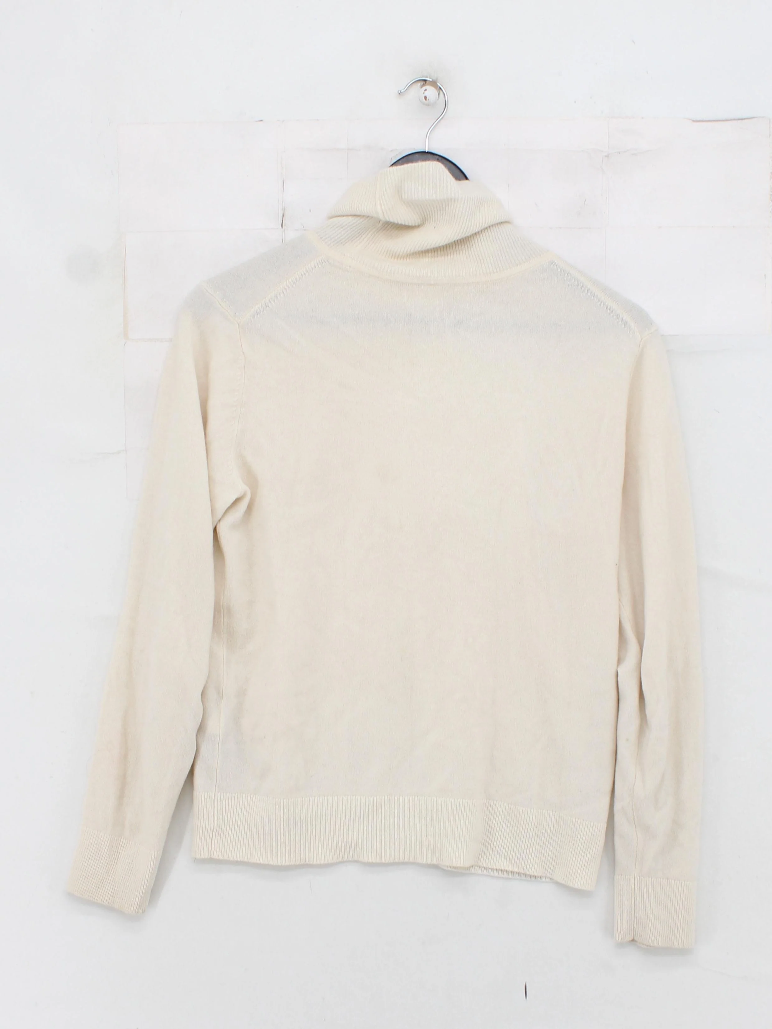 Uniqlo Women's Jumper XS Cream 100% Cashmere Roll Neck Pullover - Image 2