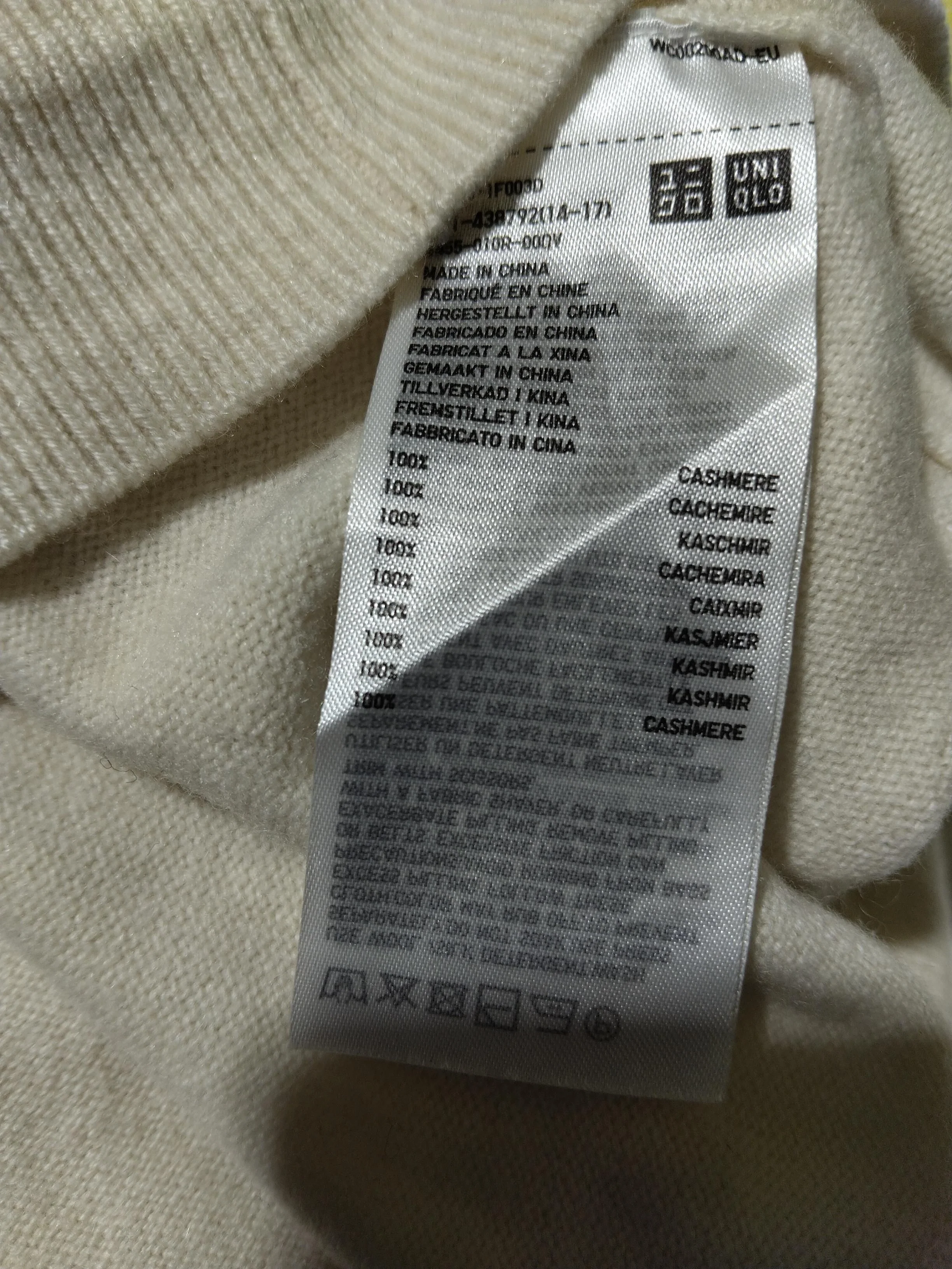 Uniqlo Women's Jumper XS Cream 100% Cashmere Roll Neck Pullover - Image 7