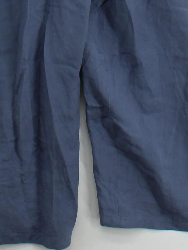 Uniqlo Women's Jumpsuit L Blue 100% Other Wide-Leg Jumpsuit - Image 4