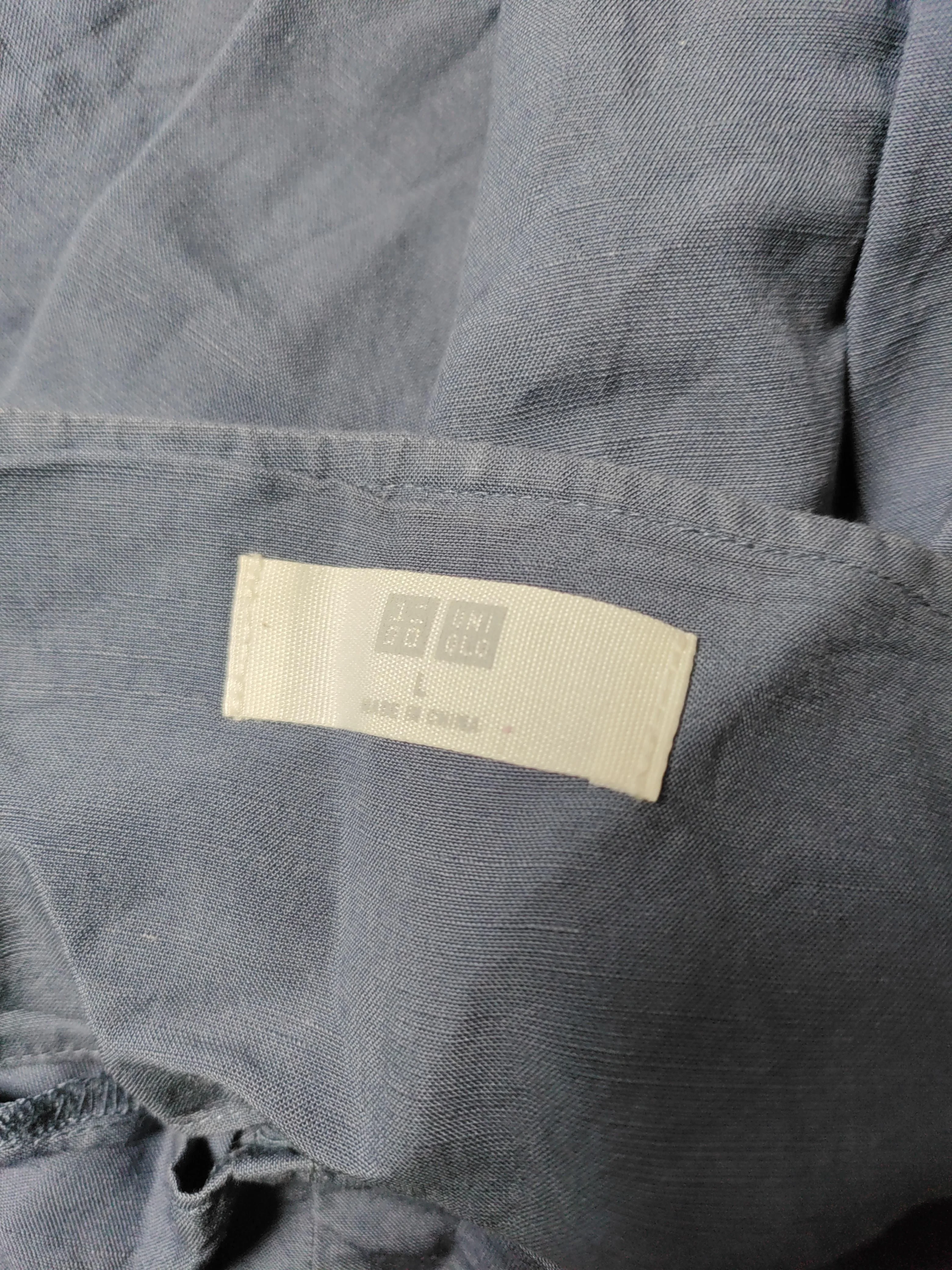 Uniqlo Women's Jumpsuit L Blue 100% Other Wide-Leg Jumpsuit - Image 5