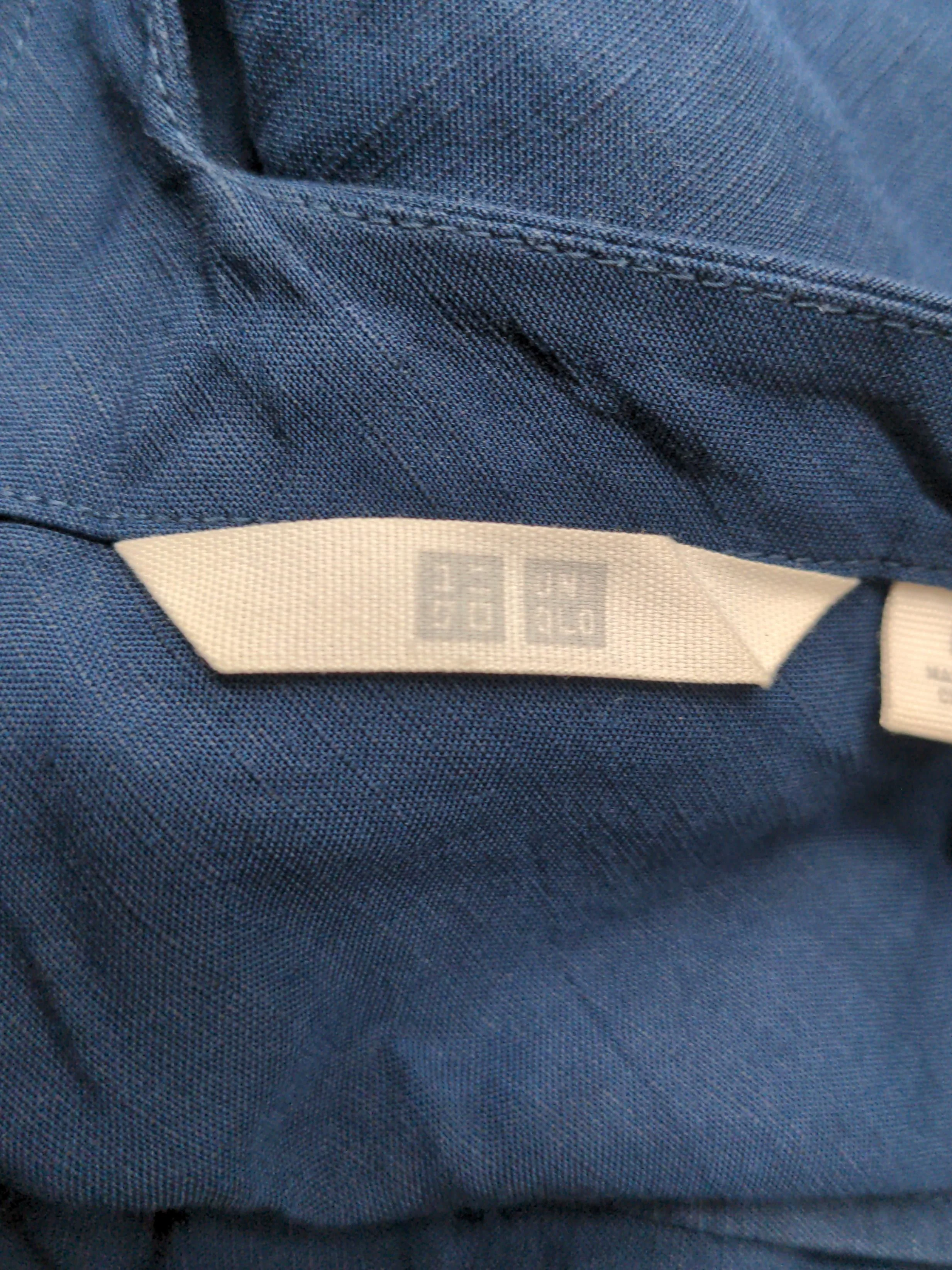 Uniqlo Women's Jumpsuit M Blue Viscose with Linen Wide-Leg Jumpsuit - Image 6