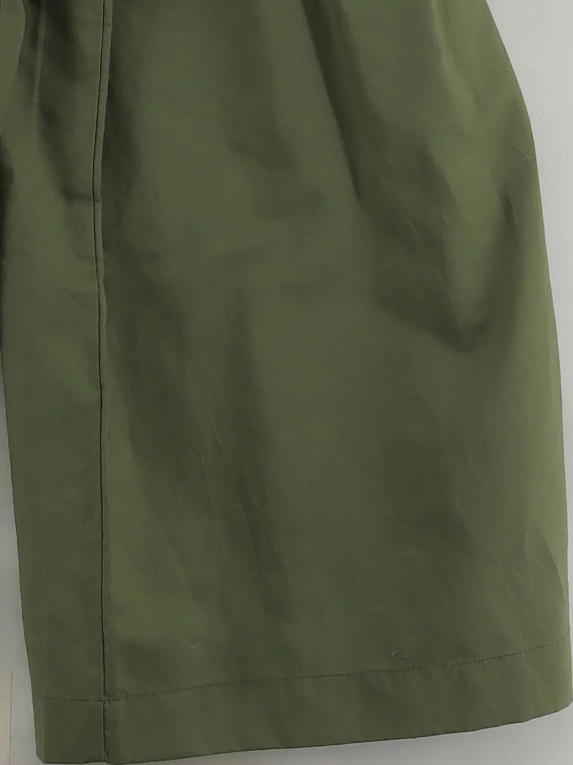 Uniqlo Women's Jumpsuit M Green Viscose with Linen, Polyester Wide-Leg Jumpsuit - Image 4