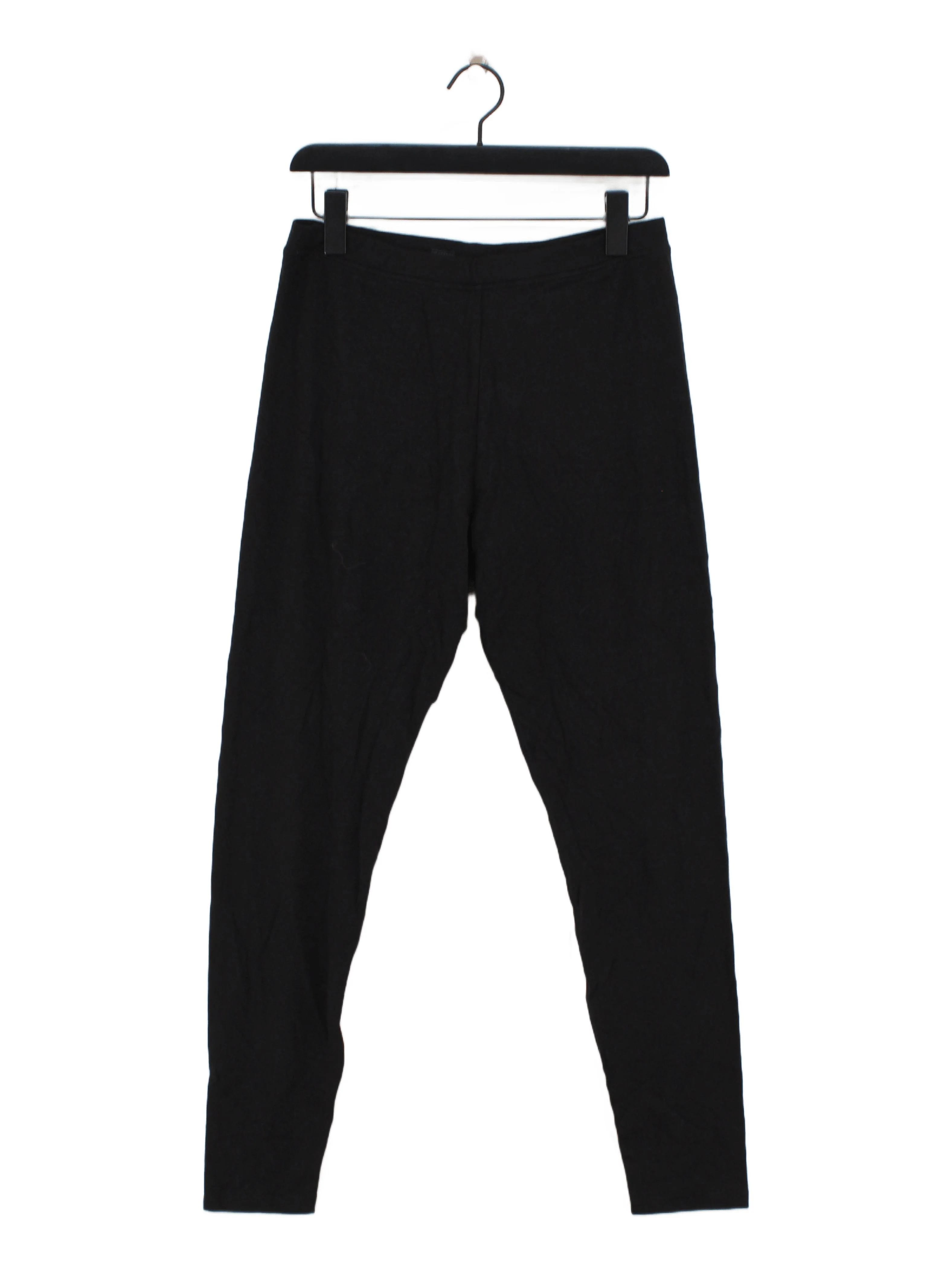 Uniqlo Women's Leggings L Black Cotton with Acrylic, Elastane Full length