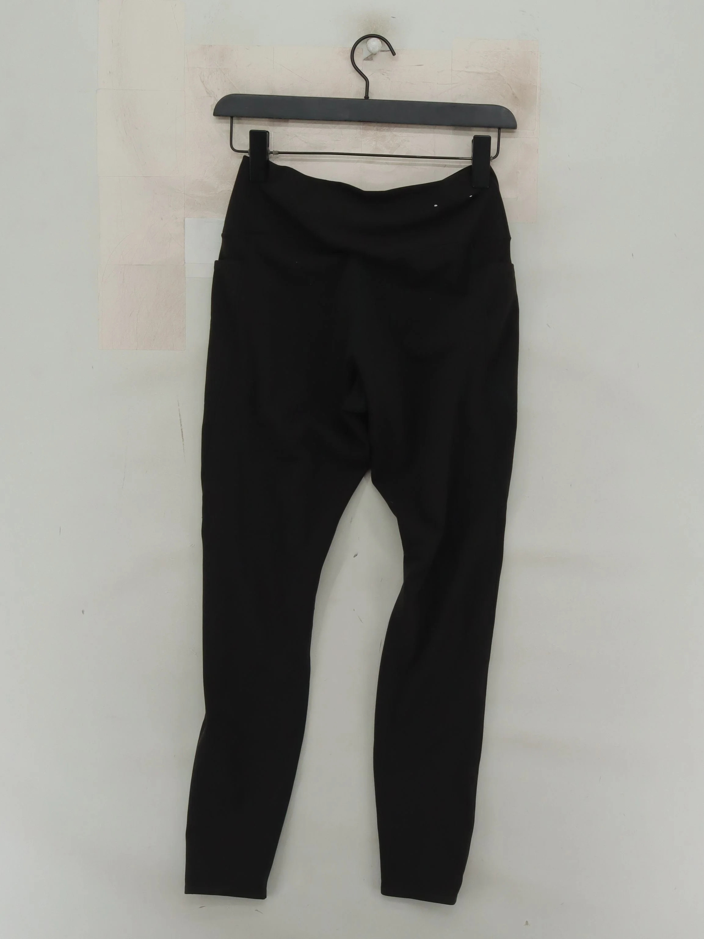 Uniqlo Women's Leggings L Black Polyester with Elastane Full length - Image 2