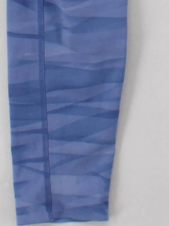 Uniqlo Women's Leggings M Blue Geometric 100% Other Full length - Image 4