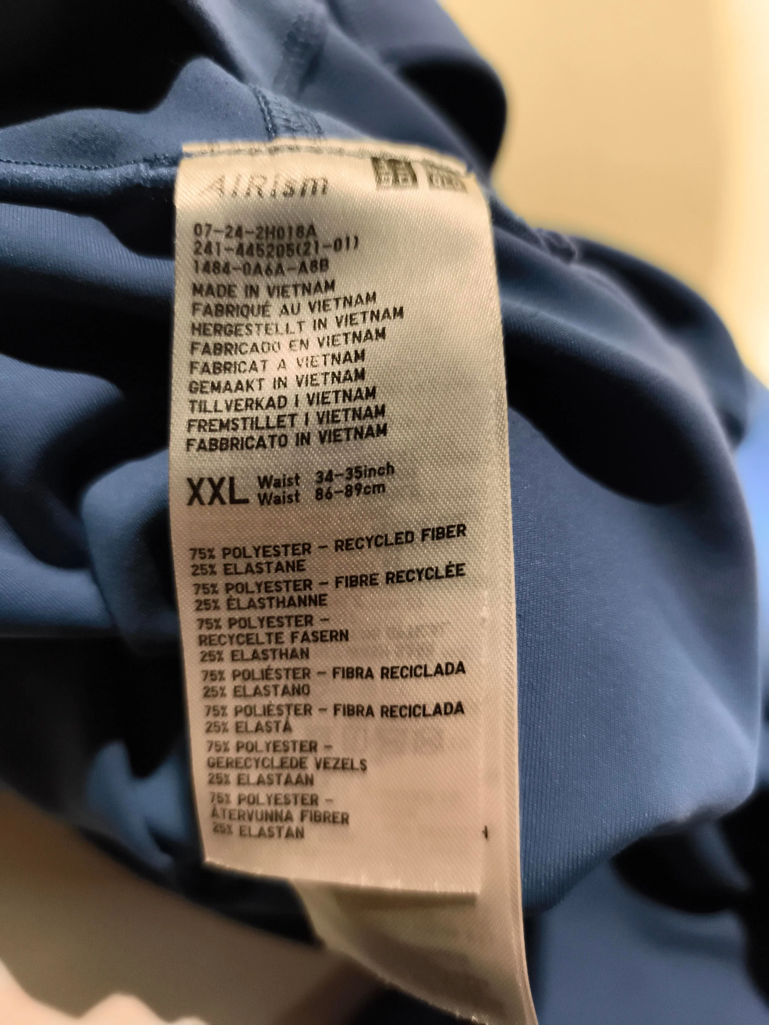 Uniqlo Women's Leggings XXL Blue Polyester with Elastane Full length - Image 6