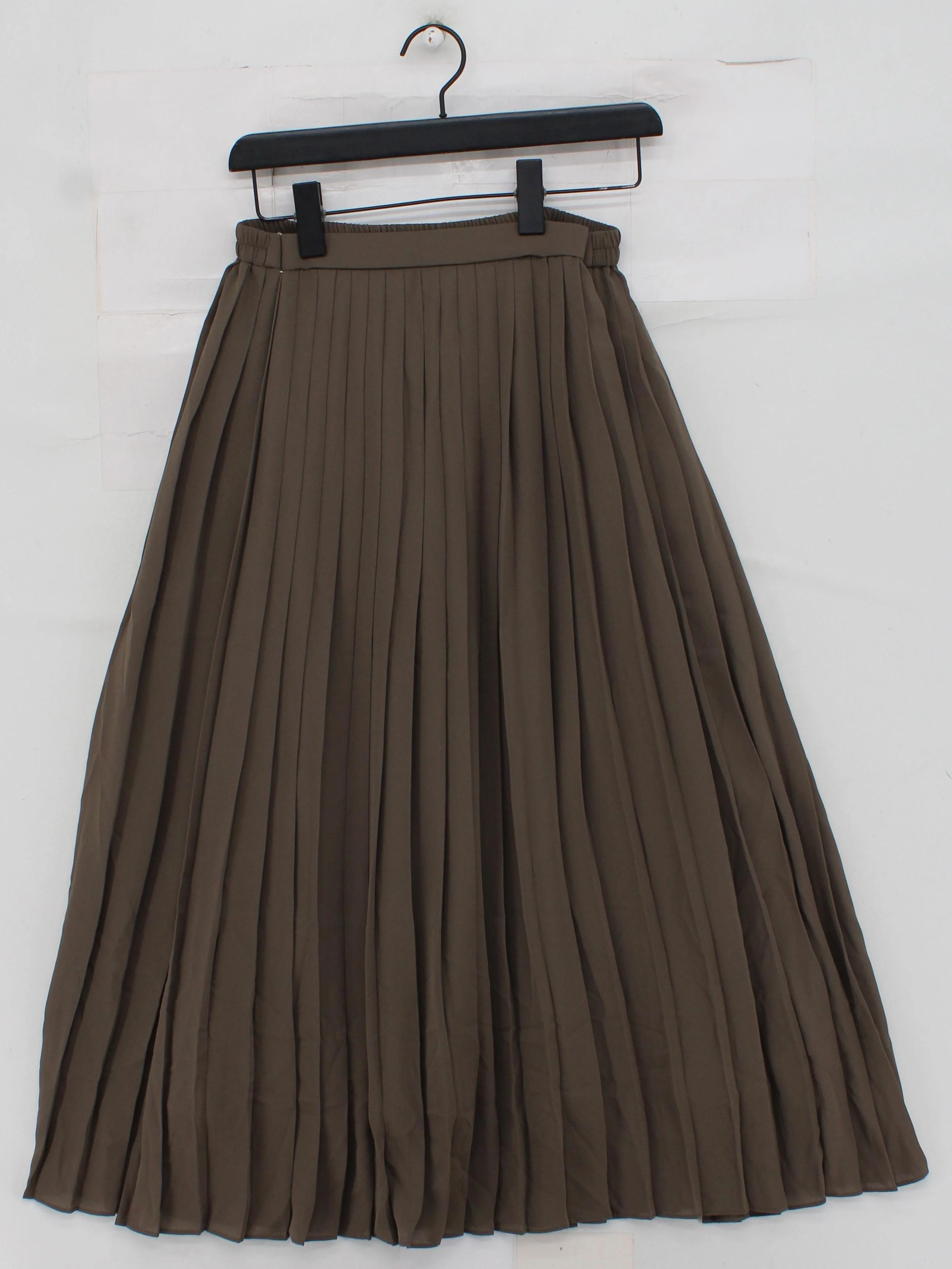 Uniqlo Women's Maxi Skirt L Green 100% Polyester Long Maxi - Image 2