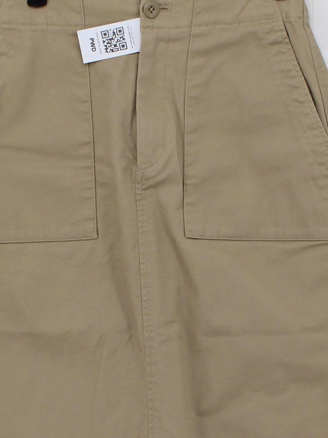 Uniqlo Women's Midi Skirt S Tan Cotton with Elastane Midi A-Line - Image 3