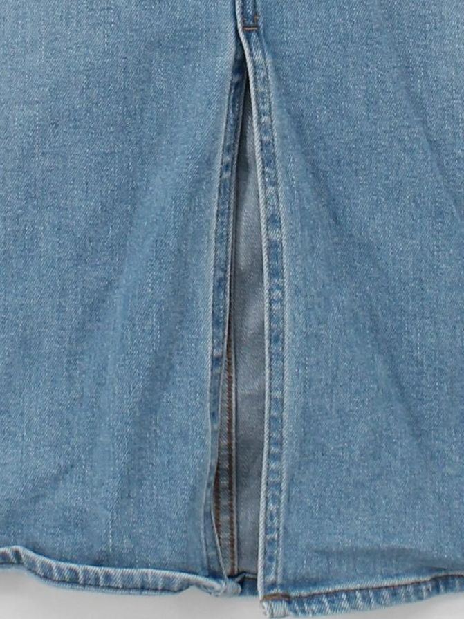Uniqlo Women's Midi Skirt W 27 in Blue Cotton - Image 4