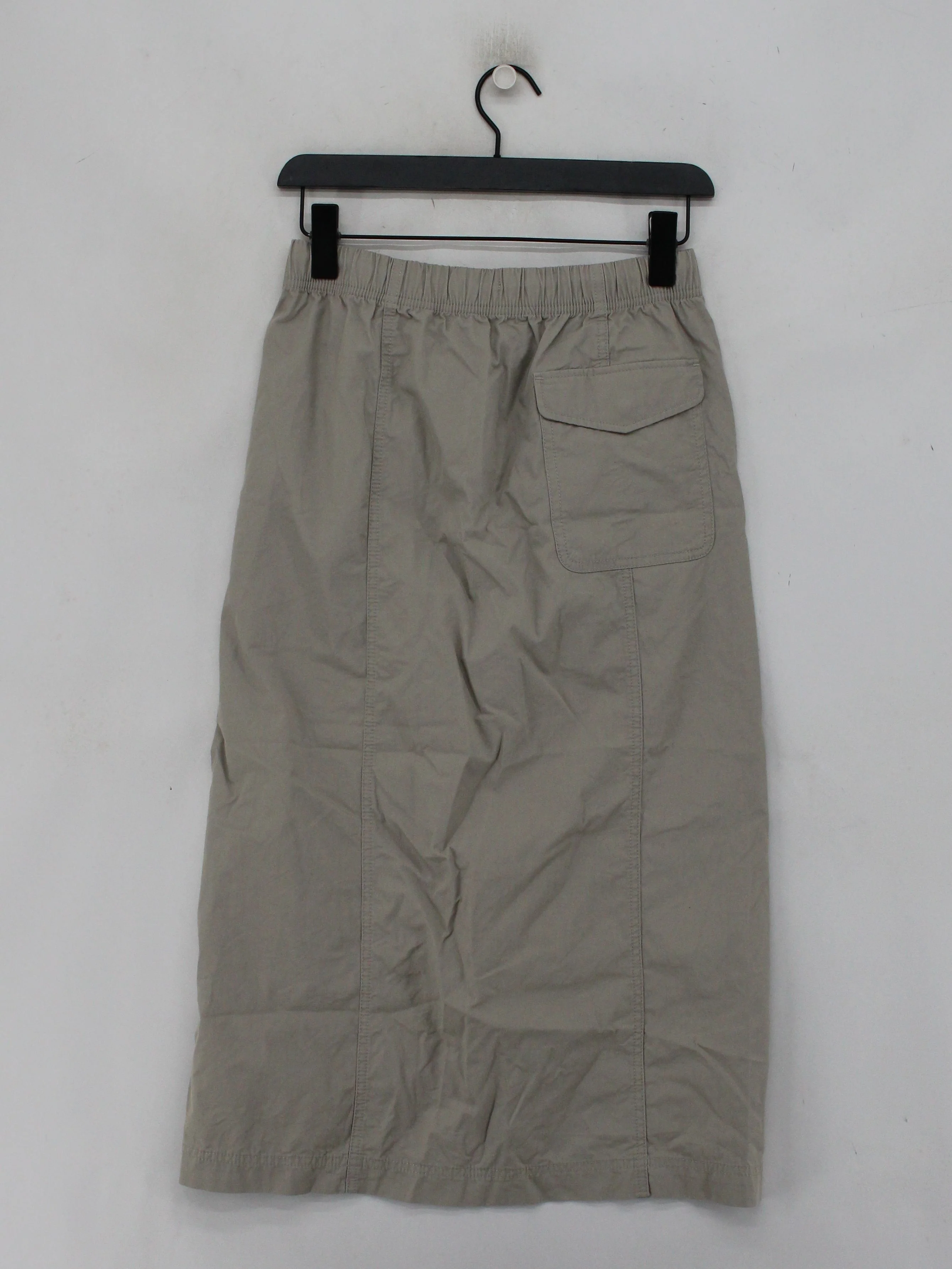 Uniqlo Women's Midi Skirt XS Tan Cotton with Polyamide Midi Straight & Pencil - Image 2