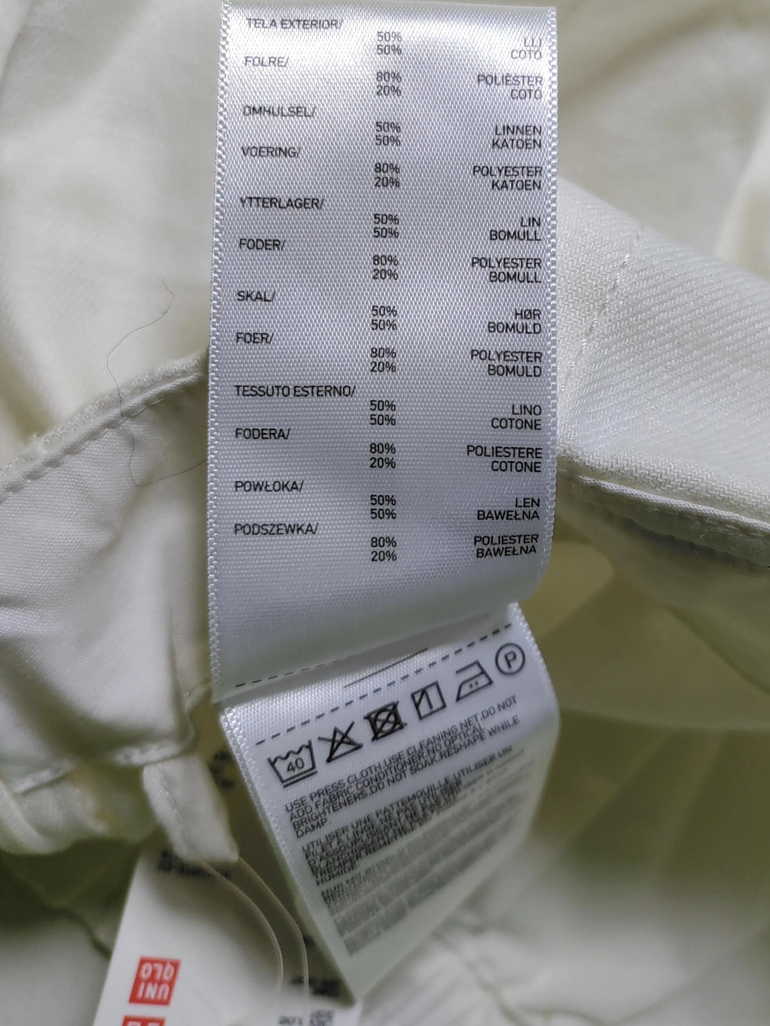 Uniqlo Women's Mini Skirt S White Linen New with tags - Image 6