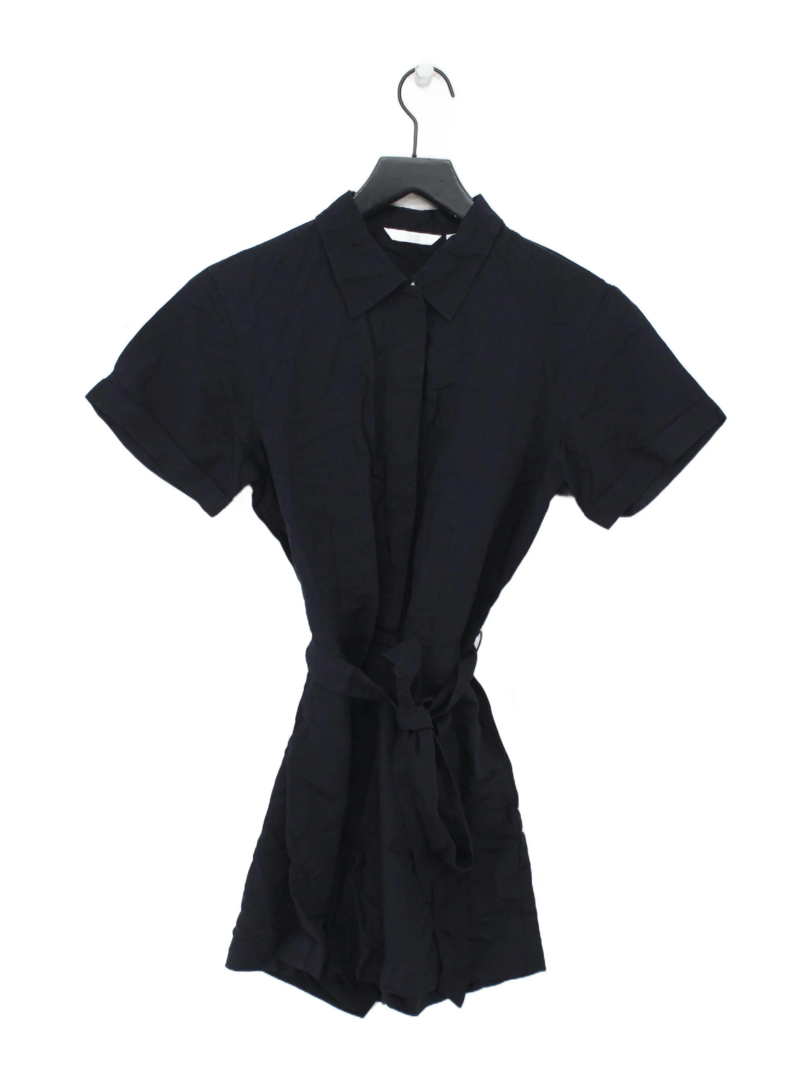Uniqlo Women's Playsuit XS Black Viscose with Linen Playsuit
