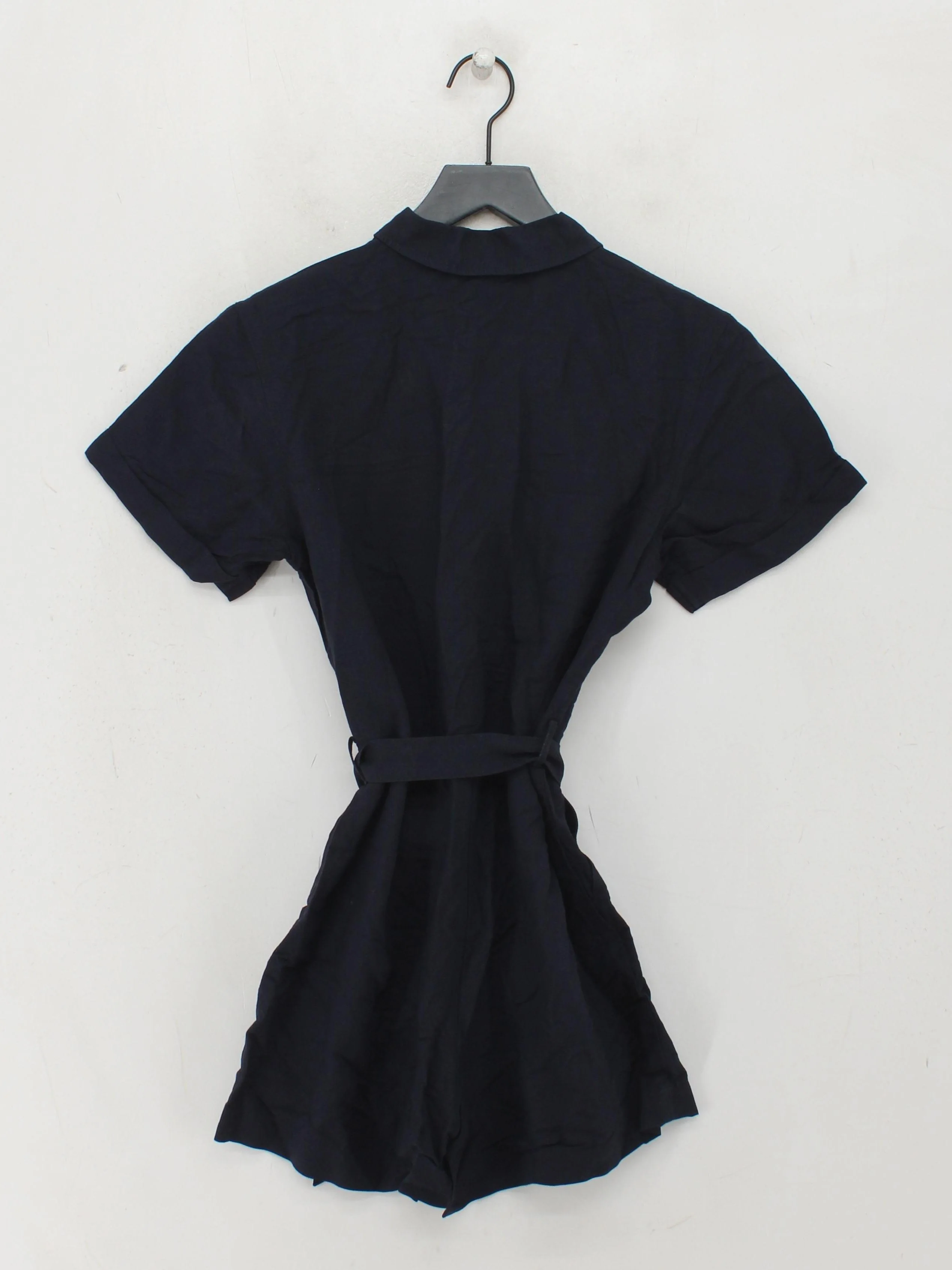Uniqlo Women's Playsuit XS Black Viscose with Linen Playsuit - Image 2