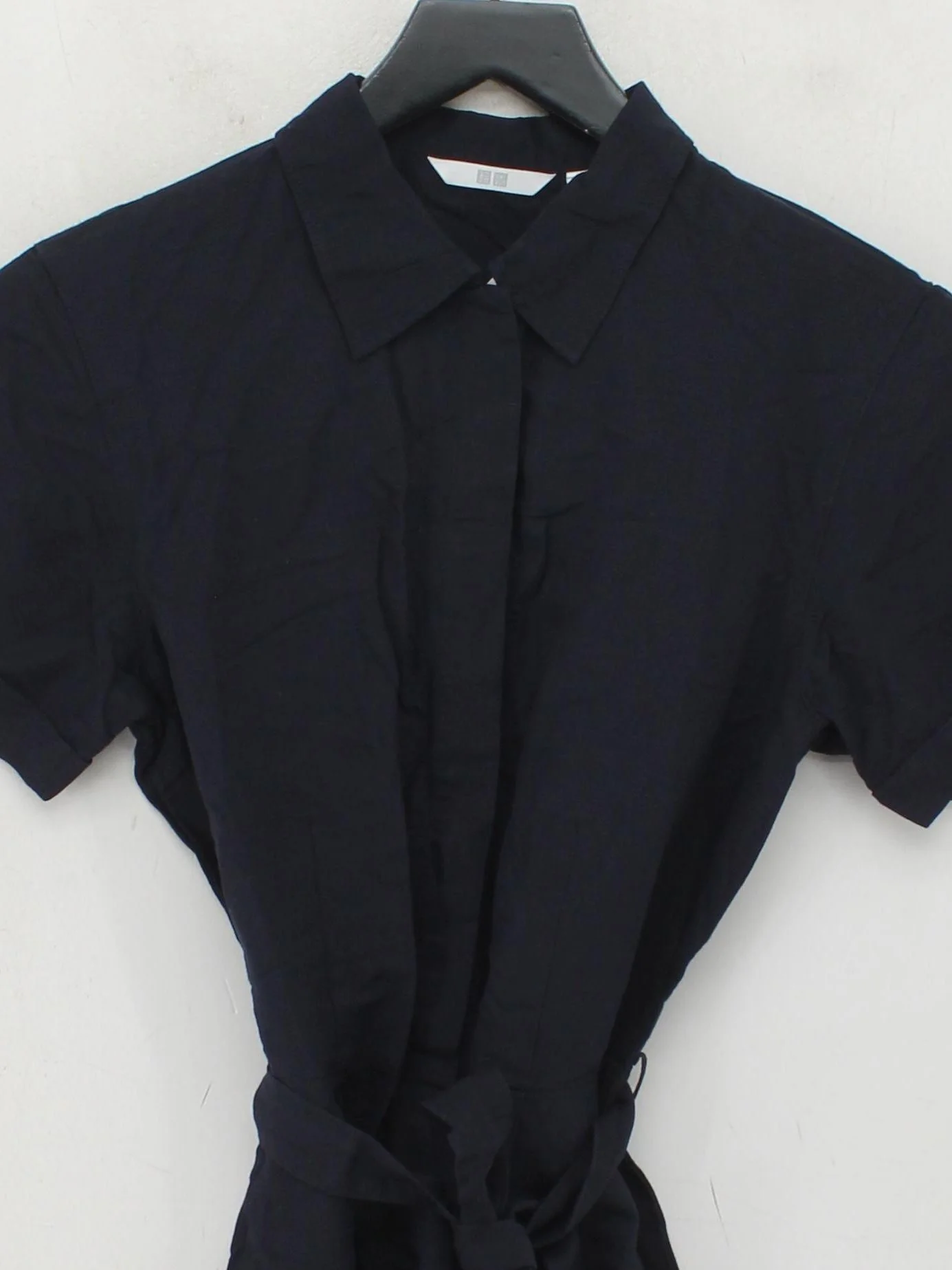 Uniqlo Women's Playsuit XS Black Viscose with Linen Playsuit - Image 3