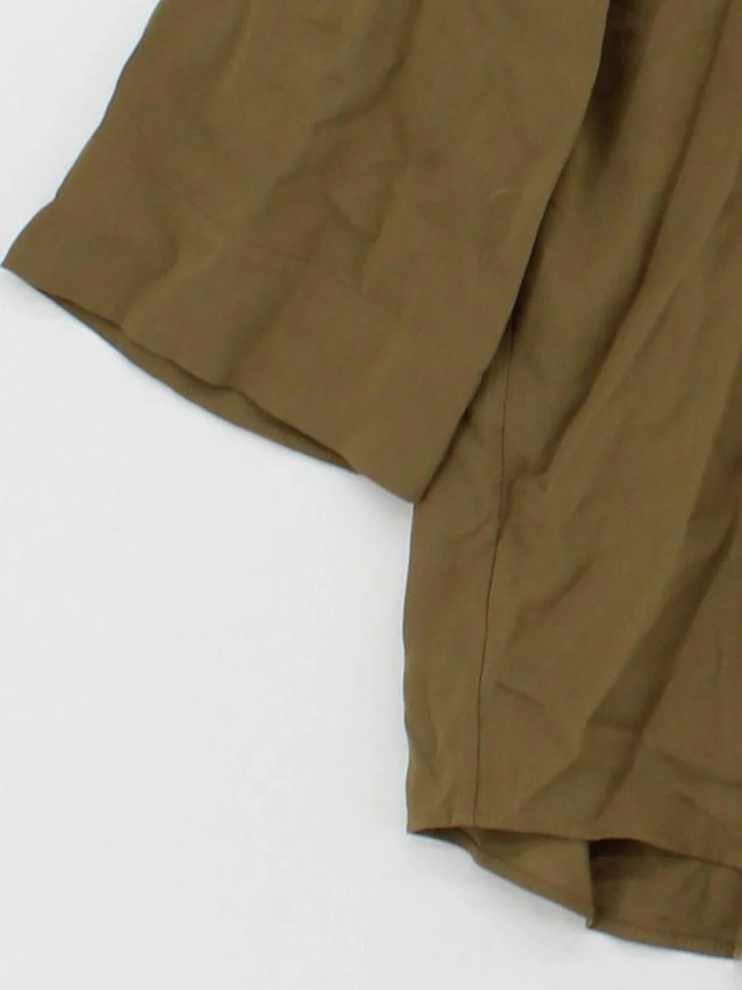 Uniqlo Women's Shirt M Brown Viscose with Polyester 3/4 Sleeve V-Neck Basic - Image 4