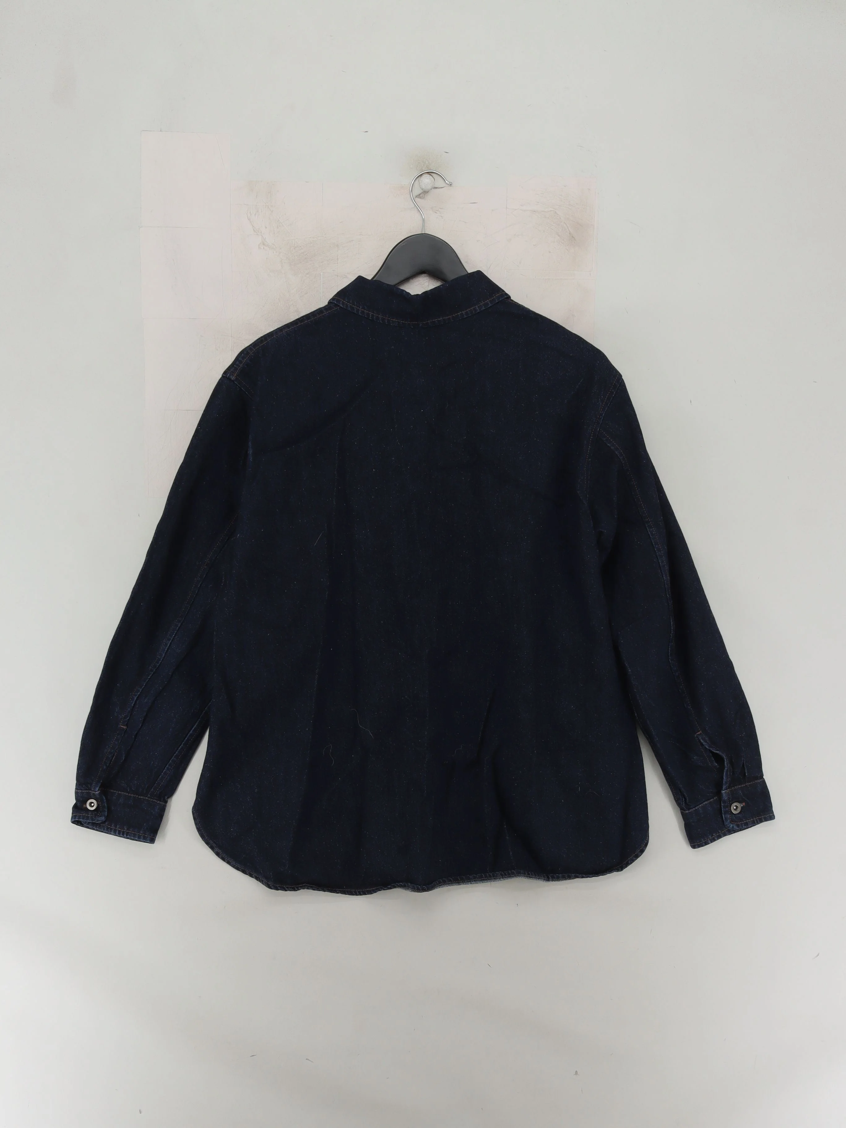Uniqlo Women's Shirt S Blue 100% Cotton Long Sleeve Collared Basic - Image 2