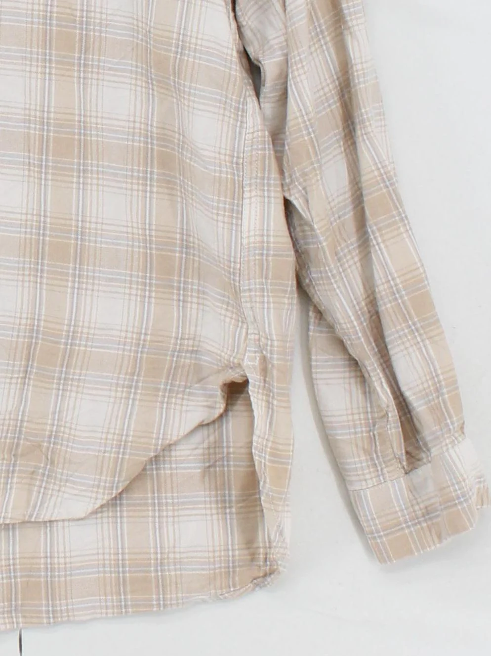 Uniqlo Women's Shirt S Cream Cotton with Acrylic, Viscose Basic - Image 4