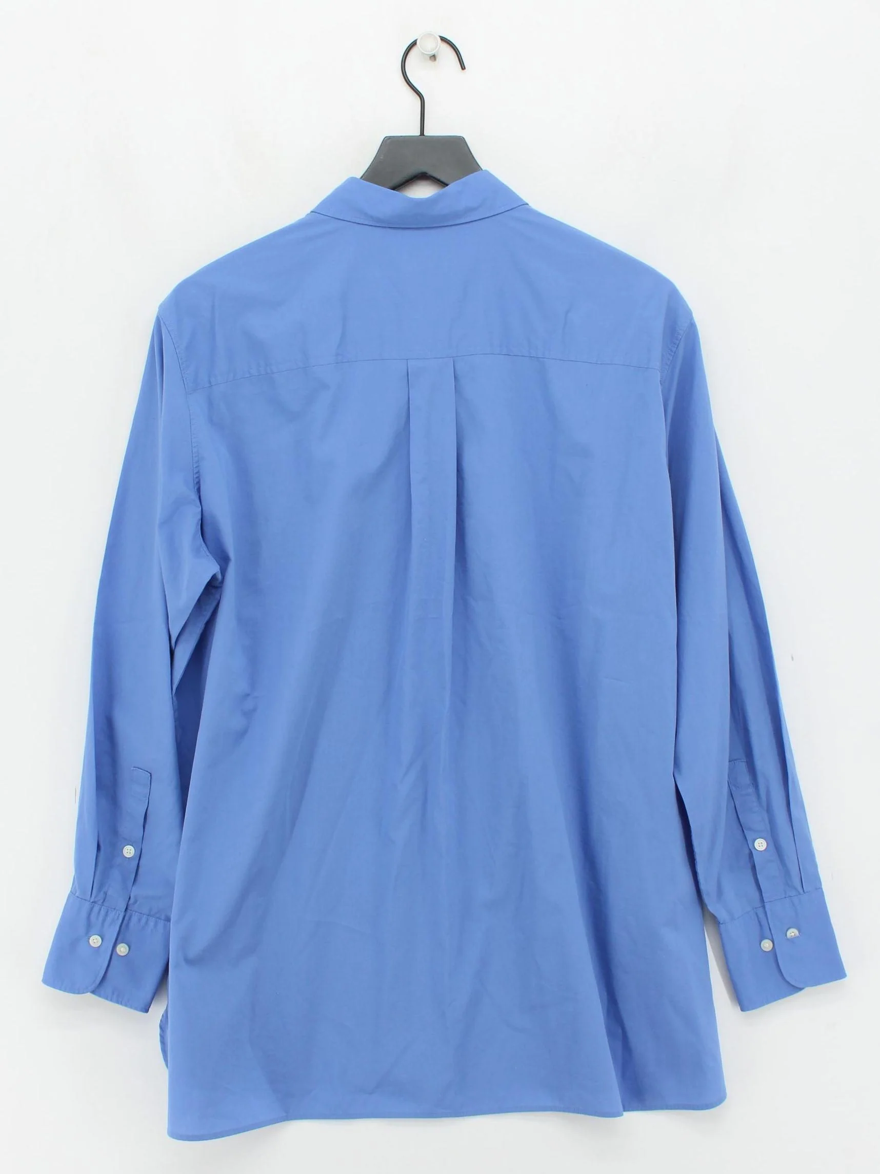 Uniqlo Women's Shirt XL Blue 100% Cotton Long Sleeve Collared Basic - Image 2
