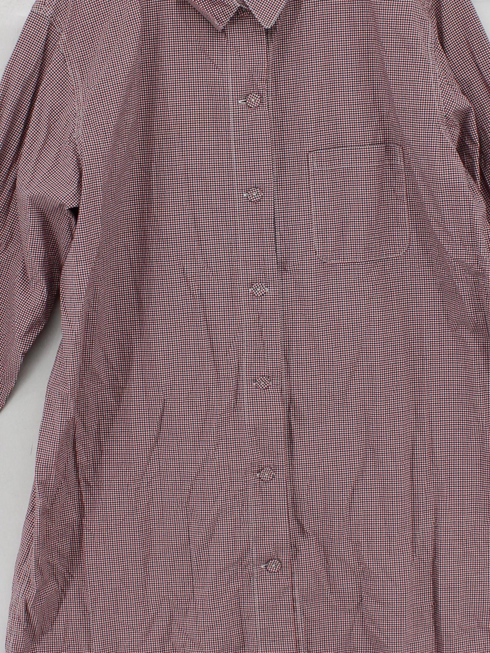 Uniqlo Women's Shirt XL Multi Checkered 100% Cotton Long Sleeve Collared Basic - Image 3