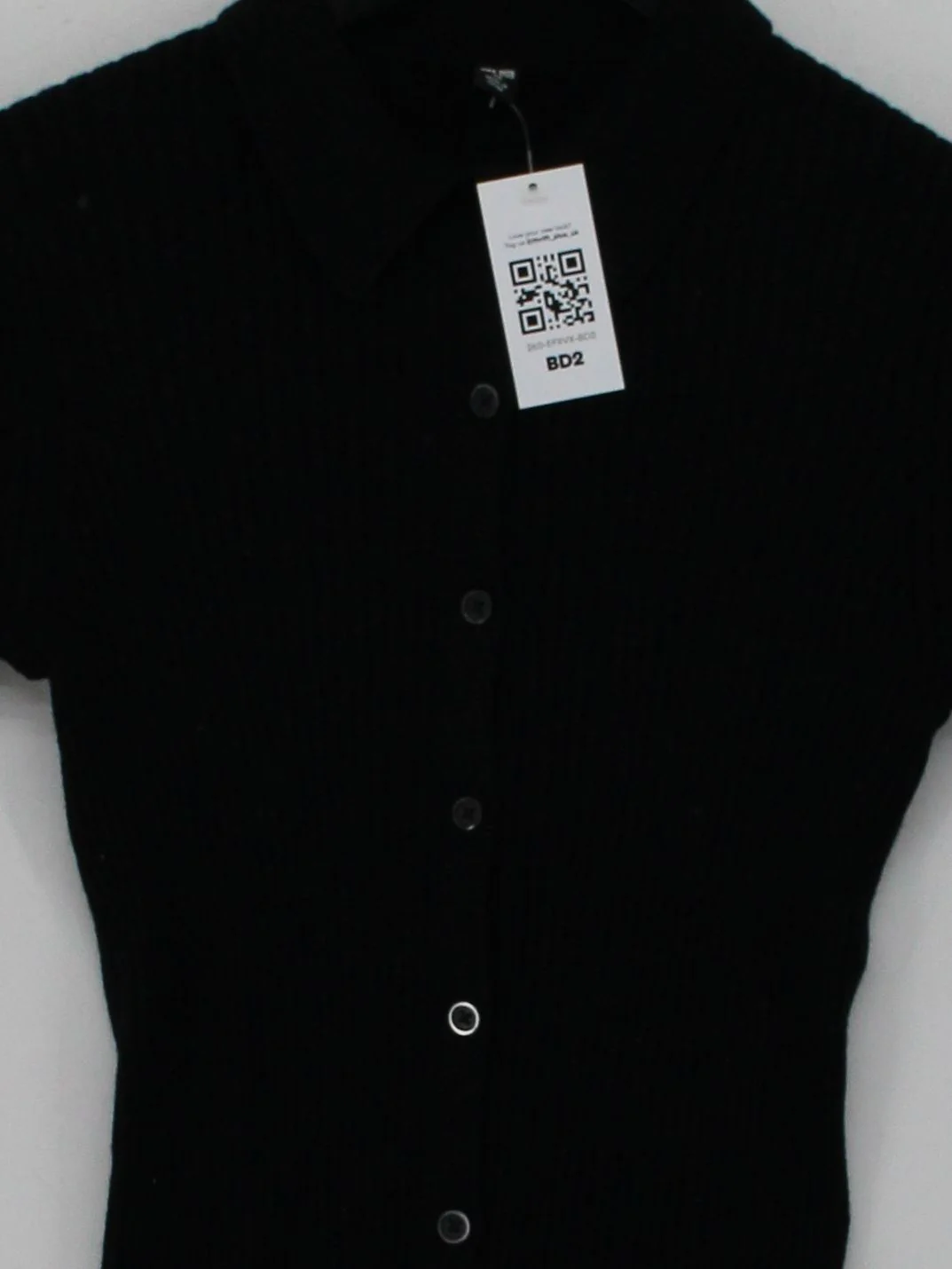 Uniqlo Women's Shirt XS Black 100% Wool Long Sleeve Collared Basic - Image 3