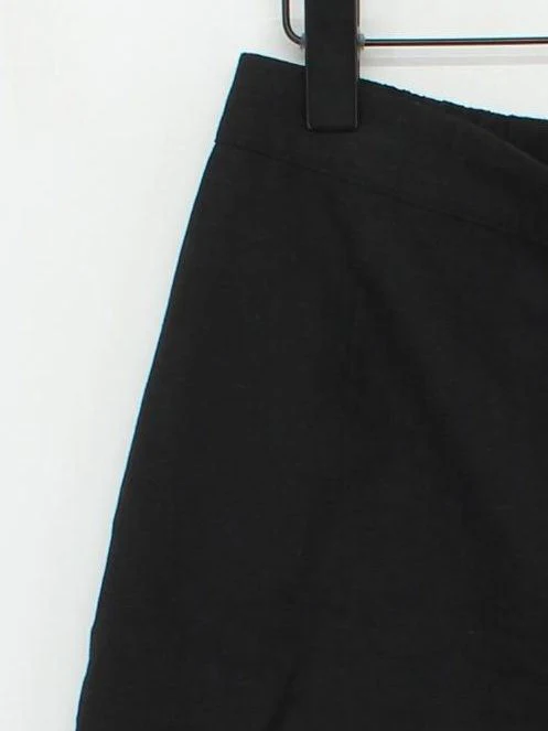 Uniqlo Women's Shorts M Black Viscose with Linen, Polyester Sweat - Image 4