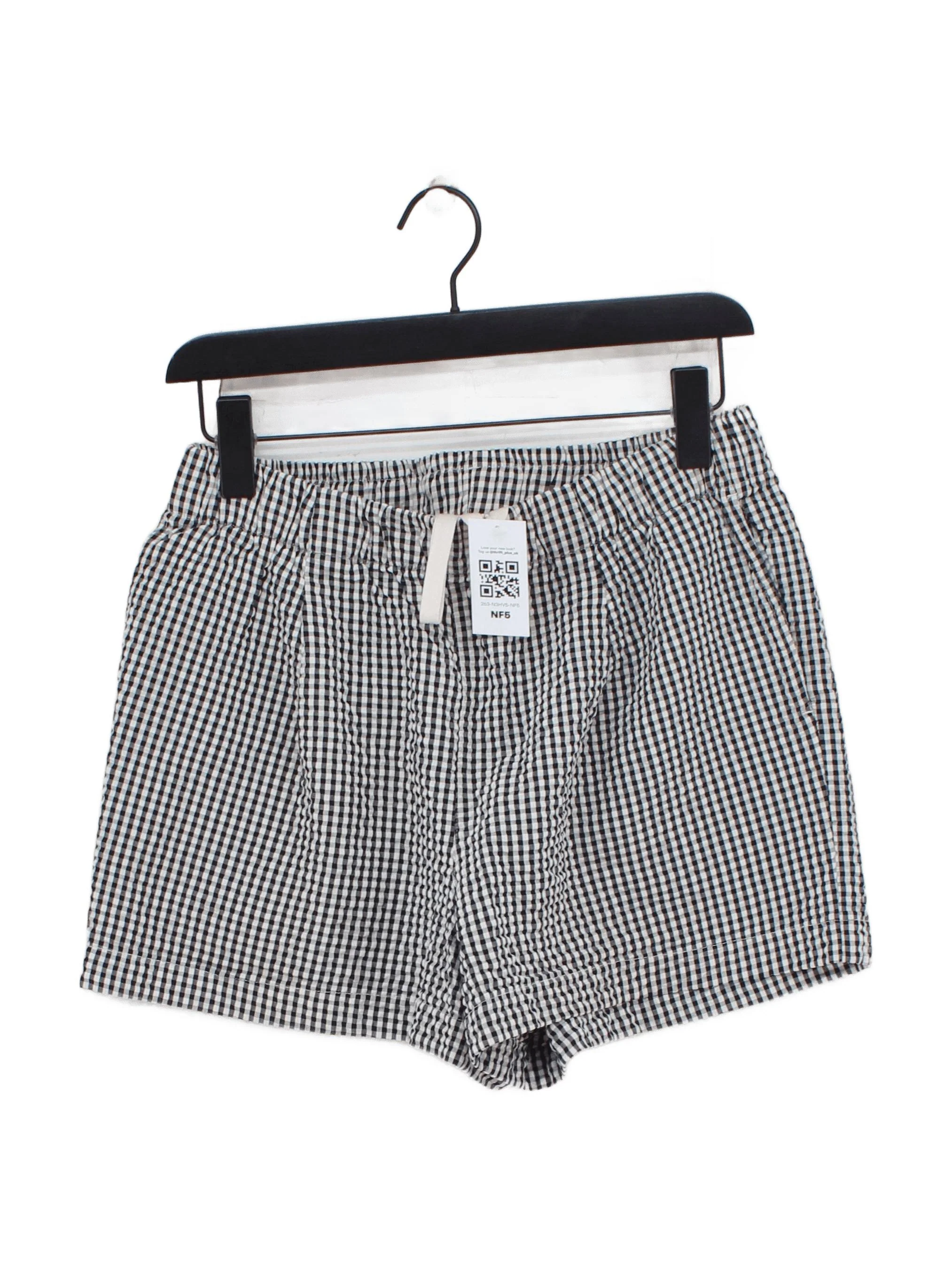 Uniqlo Women's Shorts M Multi Checkered Viscose with Polyester Sweat