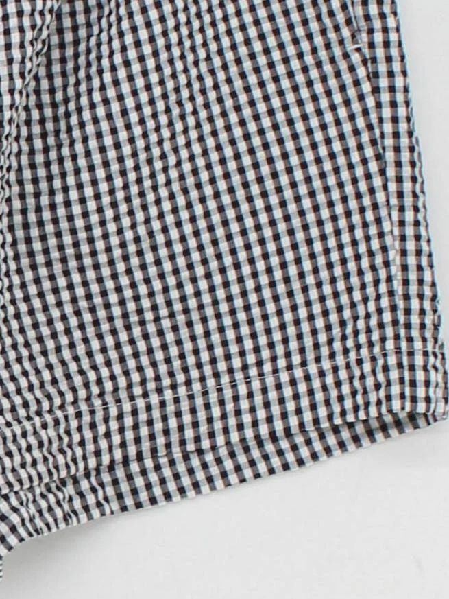 Uniqlo Women's Shorts M Multi Checkered Viscose with Polyester Sweat - Image 4
