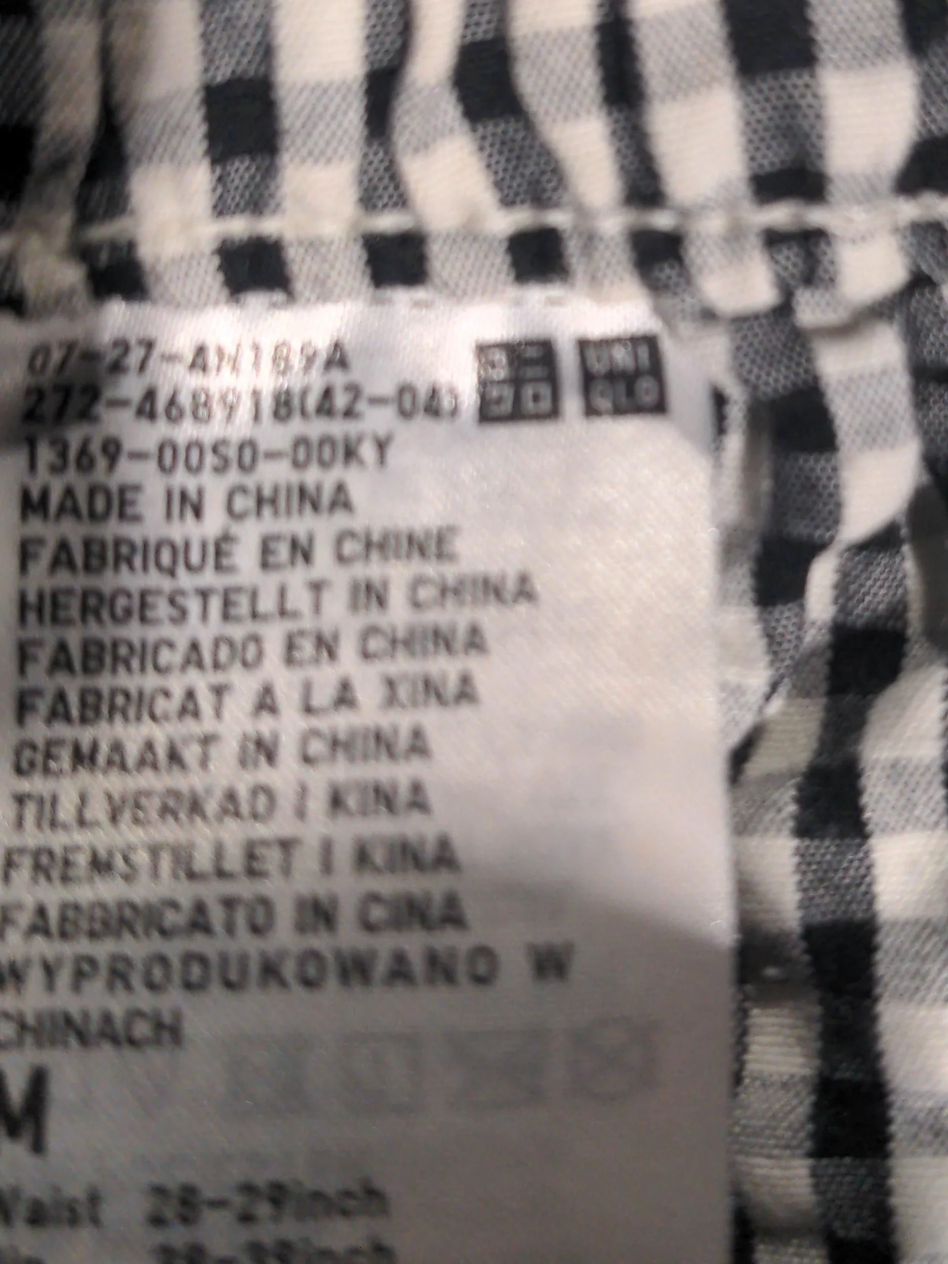 Uniqlo Women's Shorts M Multi Checkered Viscose with Polyester Sweat - Image 5
