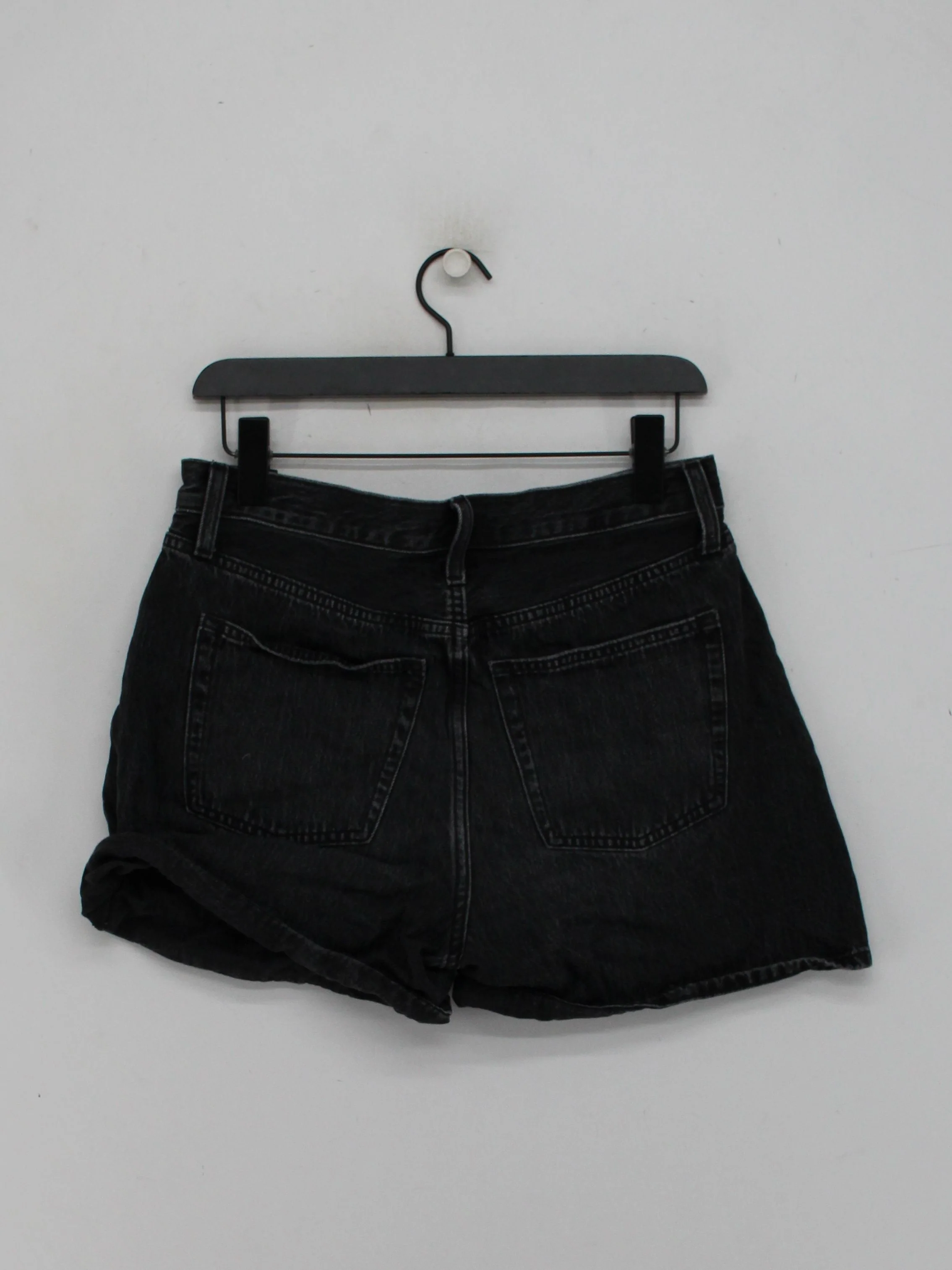 Uniqlo Women's Shorts W 28 in Black 100% Cotton Mom - Image 2