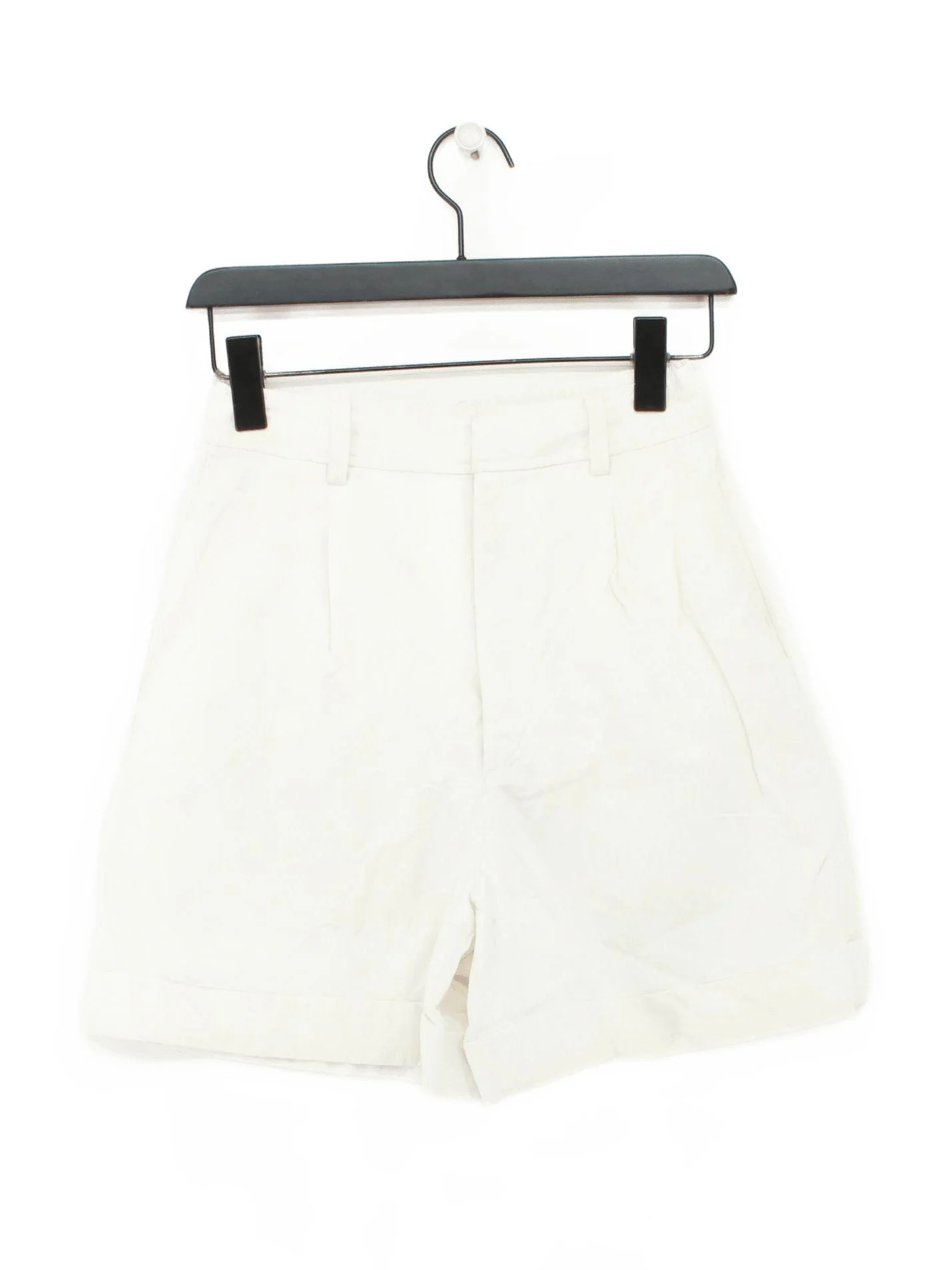 Uniqlo Women's Shorts XS Cream Viscose with Linen, Polyester Mom