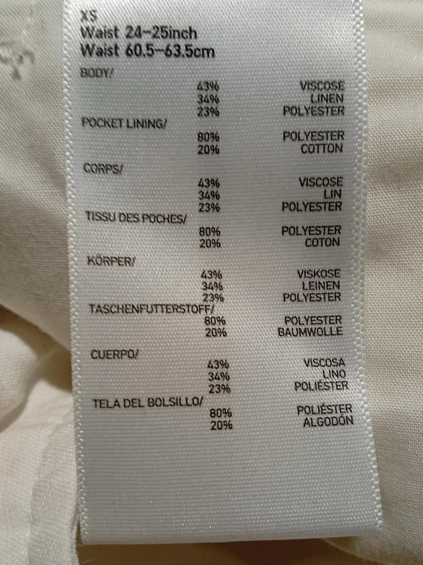 Uniqlo Women's Shorts XS Cream Viscose with Linen, Polyester Mom - Image 9