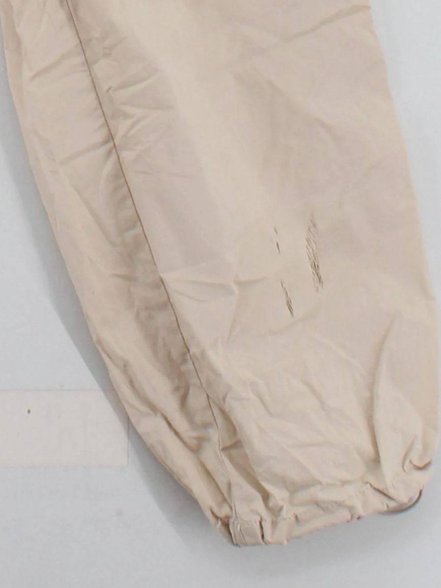 Uniqlo Women's Sports Bottoms S Cream Cotton with Polyamide Tapered Sweatpants - Image 4