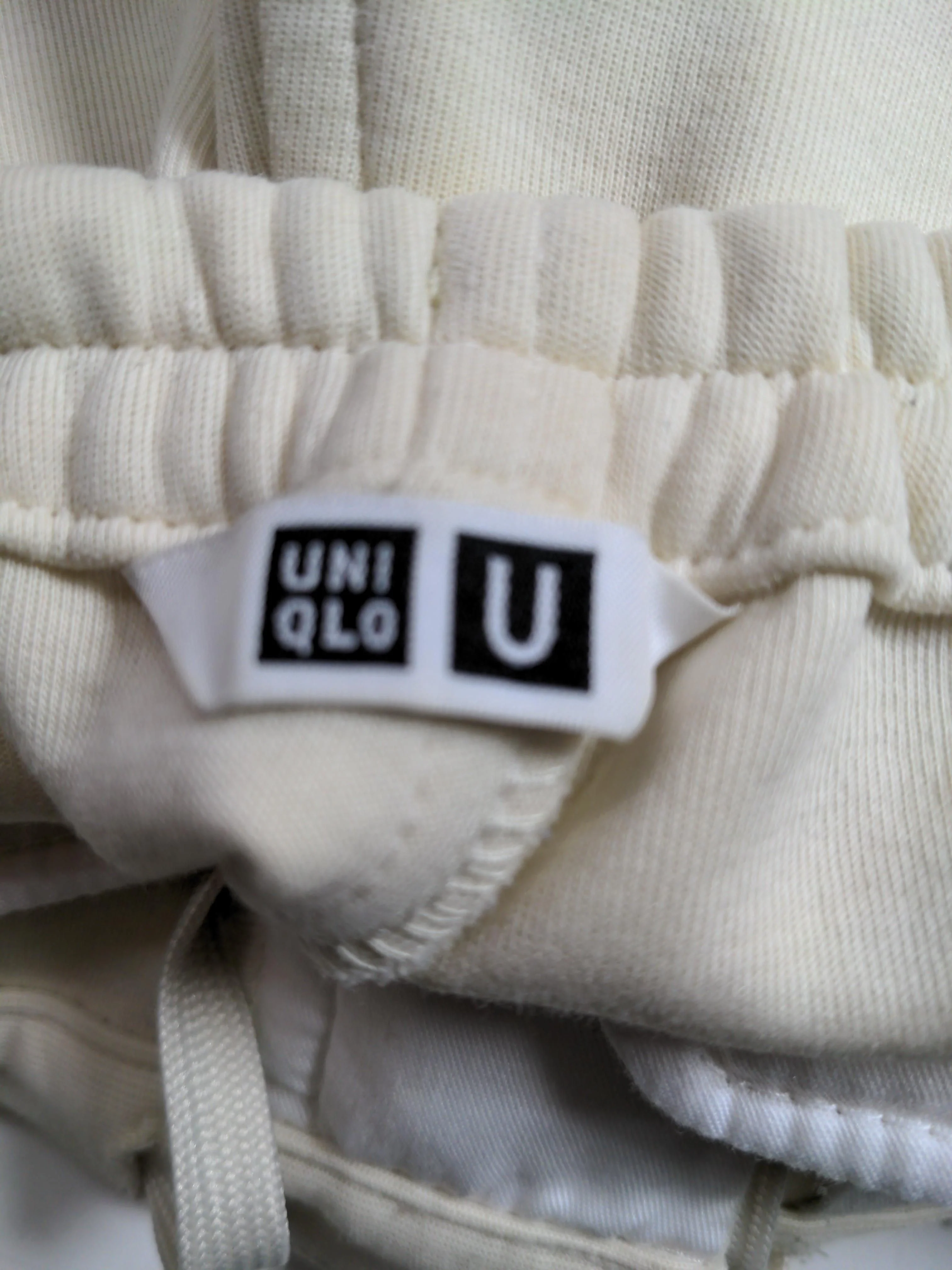 Uniqlo Women's Sports Bottoms S Cream Cotton with Polyester Sweatpants - Image 5