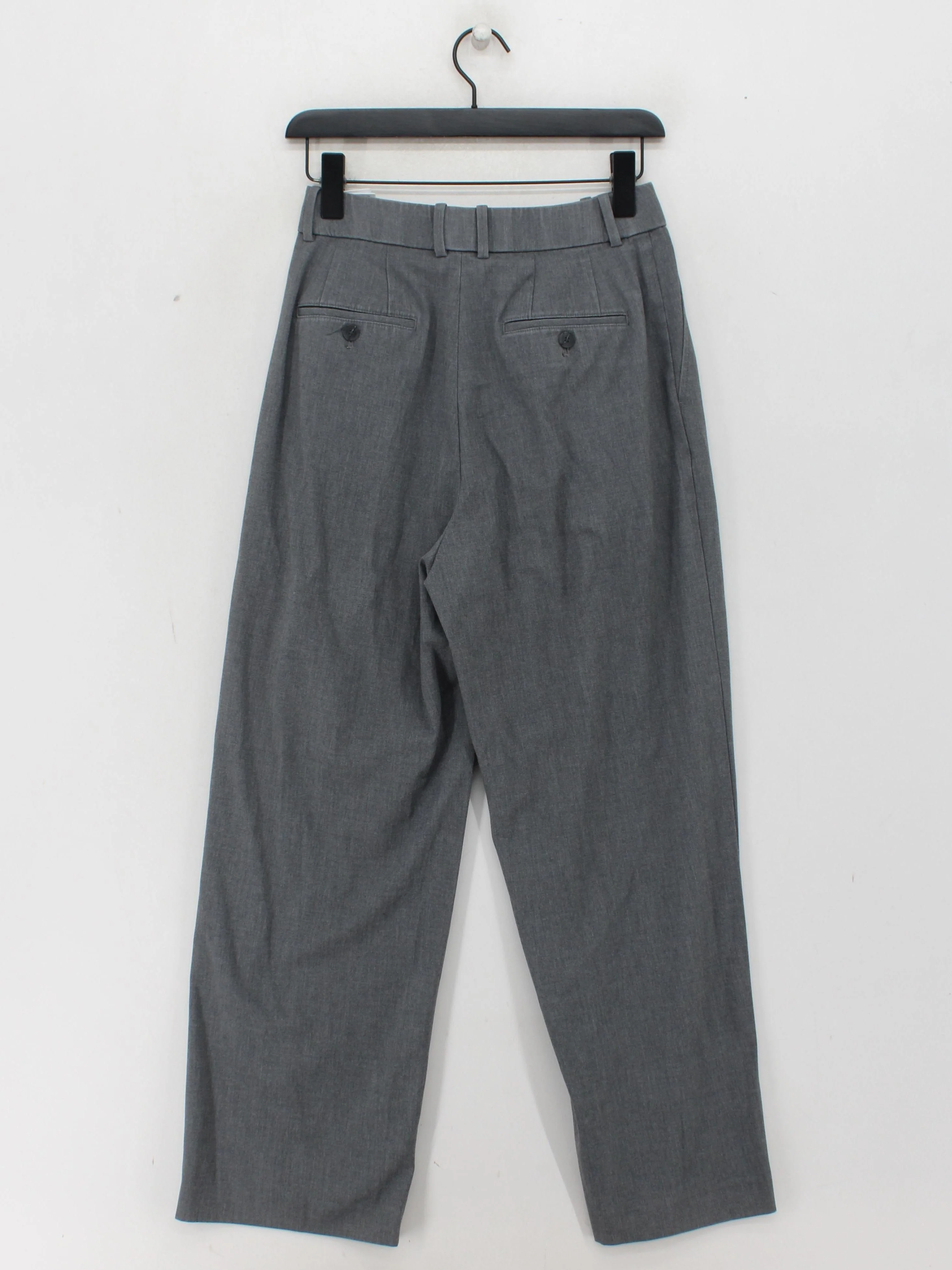 Uniqlo Women's Suit Trousers S Grey Polyester with Viscose, Elastane Dress Pants - Image 2