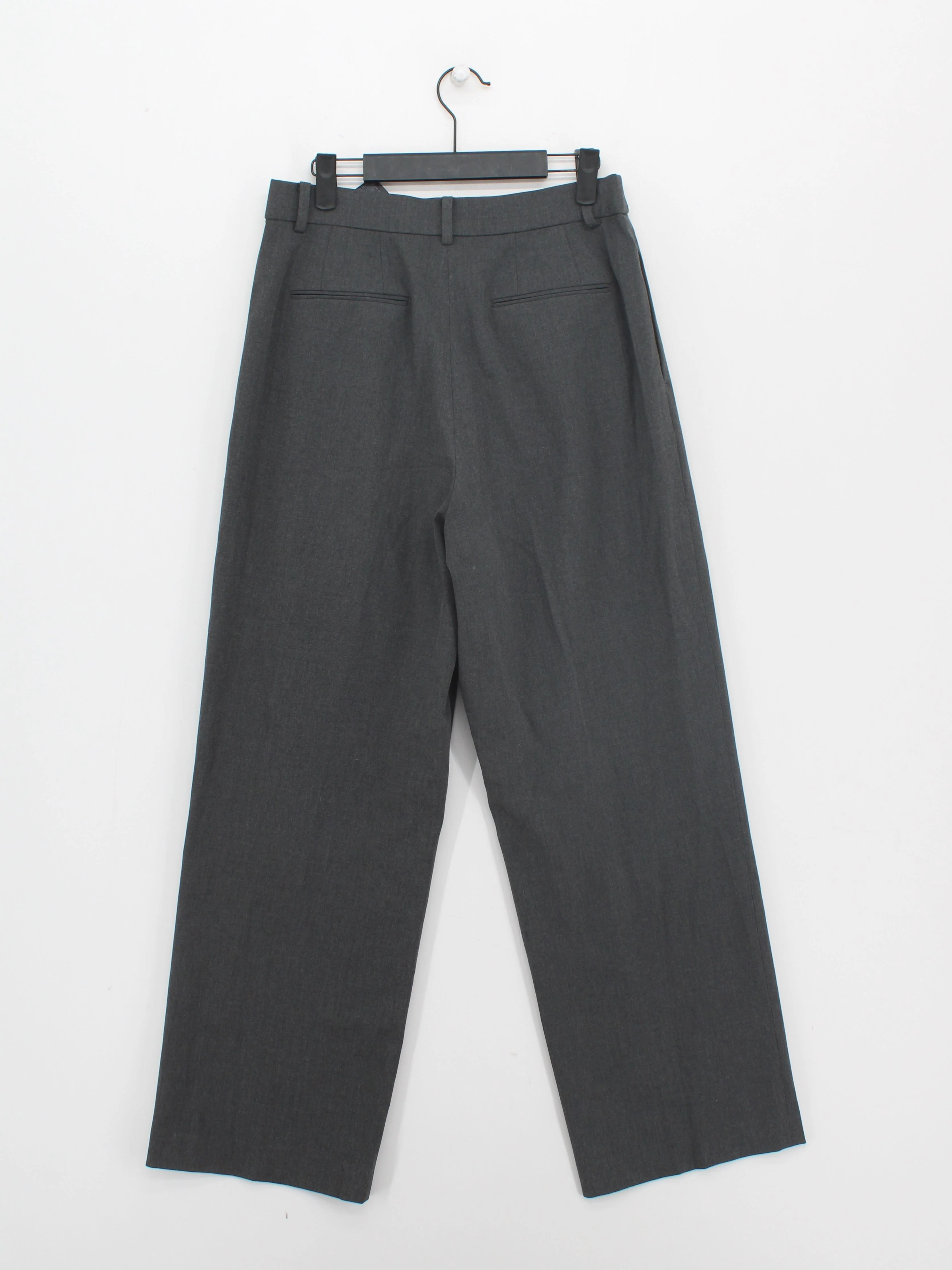 Uniqlo Women's Suit Trousers W 28 in Grey Polyester - Image 2