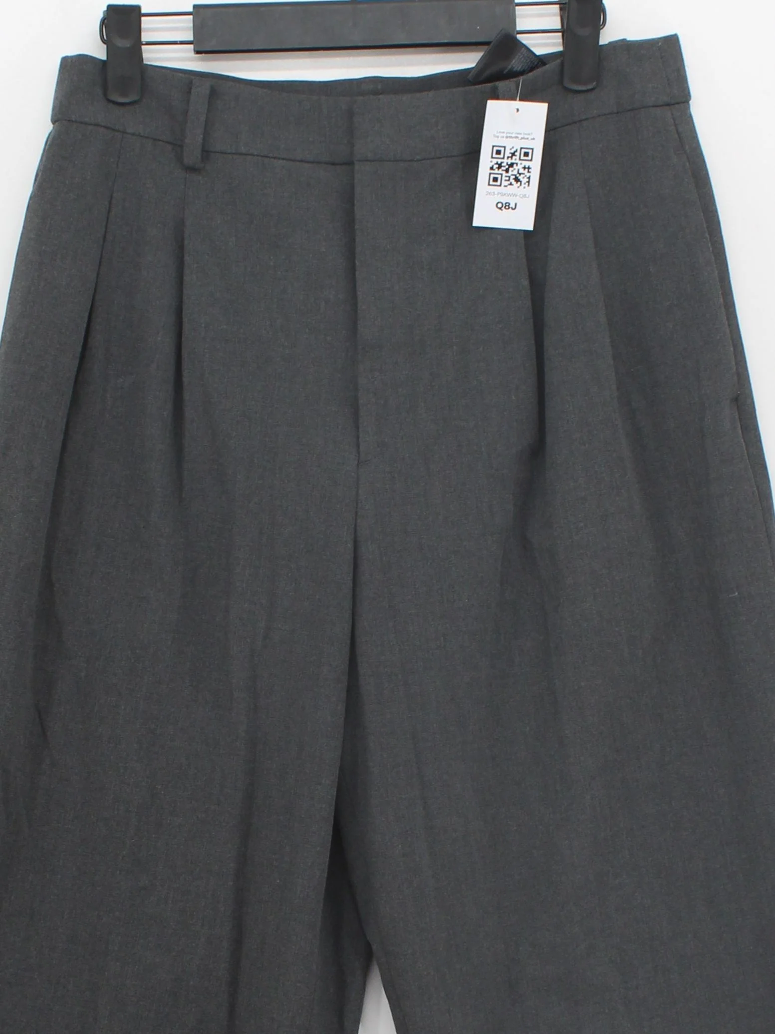 Uniqlo Women's Suit Trousers W 28 in Grey Polyester - Image 3