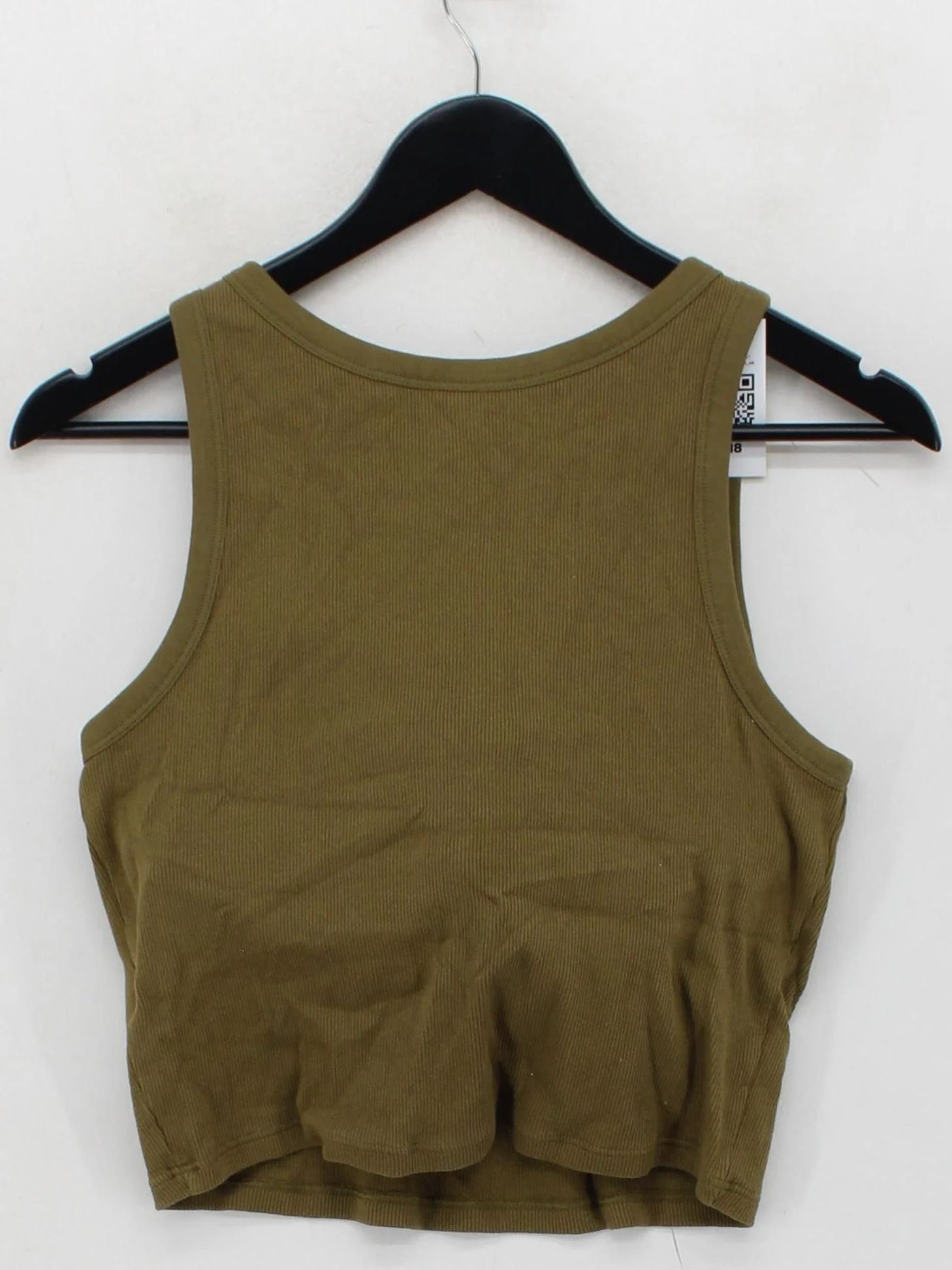 Uniqlo Women's T-Shirt L Green Cotton with Elastane, Polyester Basic - Image 2