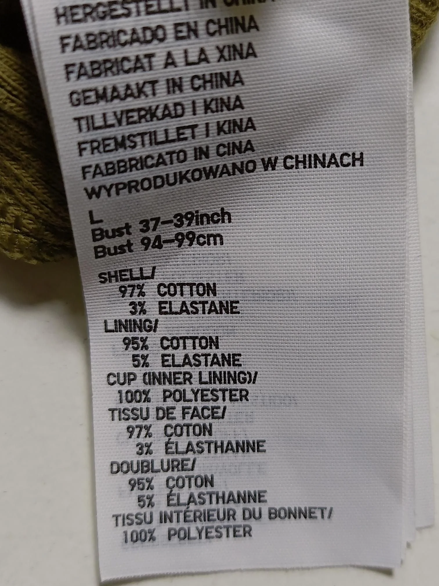 Uniqlo Women's T-Shirt L Green Cotton with Elastane, Polyester Basic - Image 6