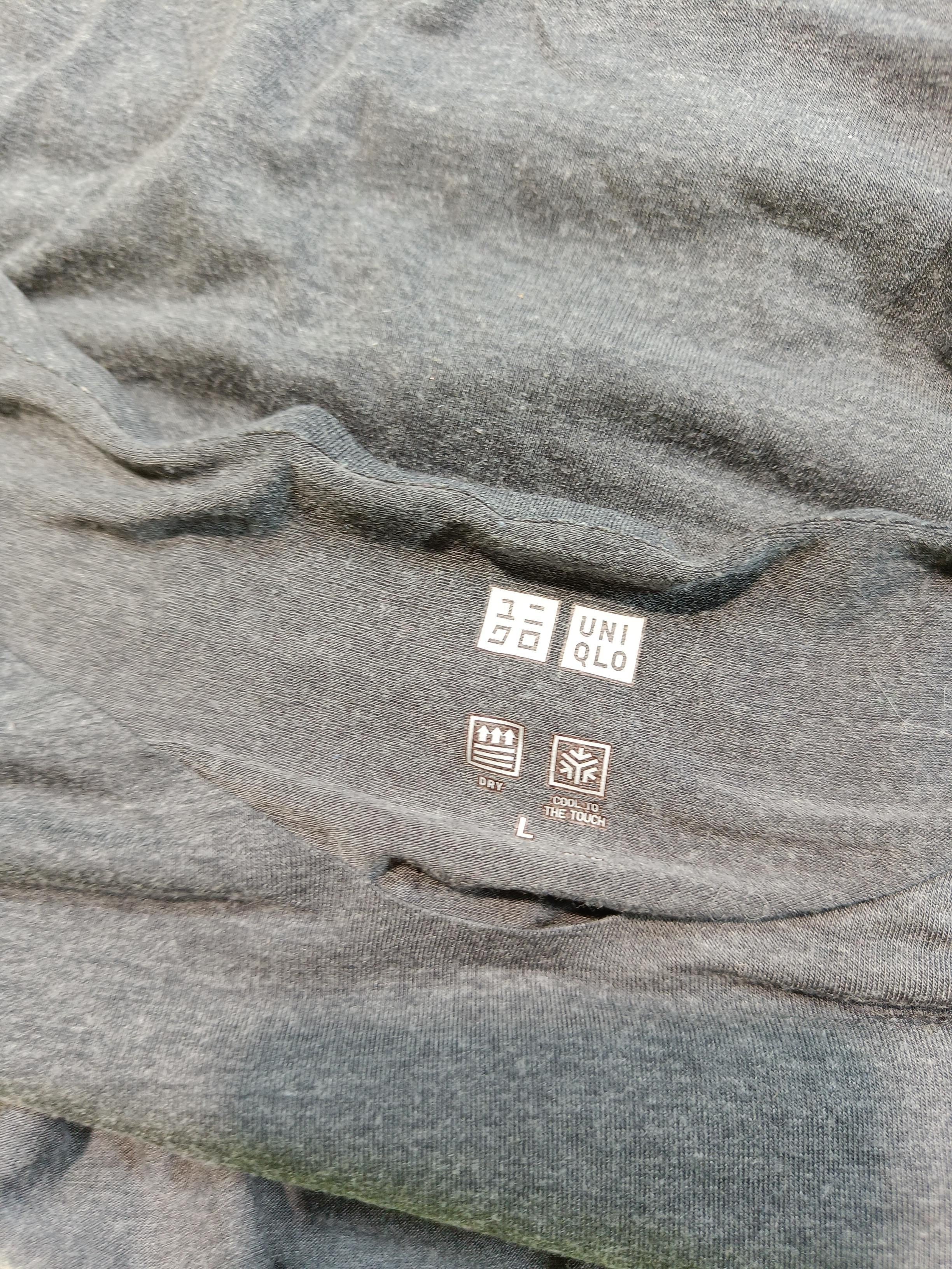 Uniqlo Women's T-Shirt L Grey Polyester with Lyocell Modal, Elastane Basic - Image 5